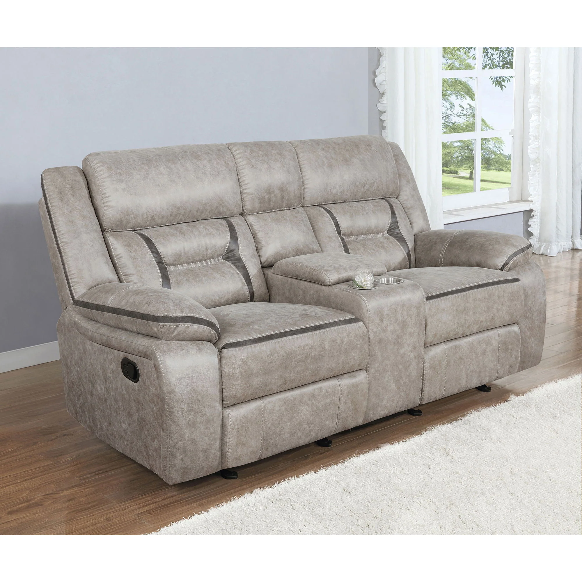 Brazelton - Glider Loveseat With Console - Image 7
