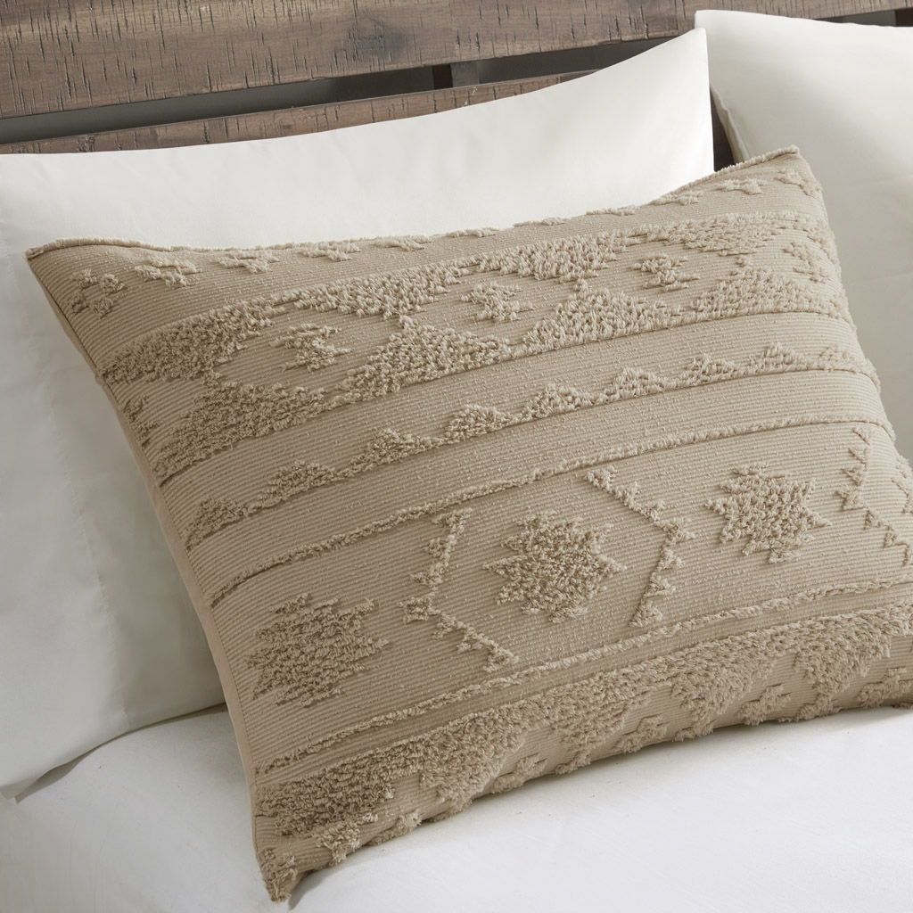 Breckenridge - Chenille Oversized Comforter Set - Tan - Image 3