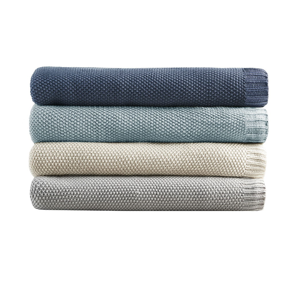 Bree Knit Blanket - Indigo - Image 3