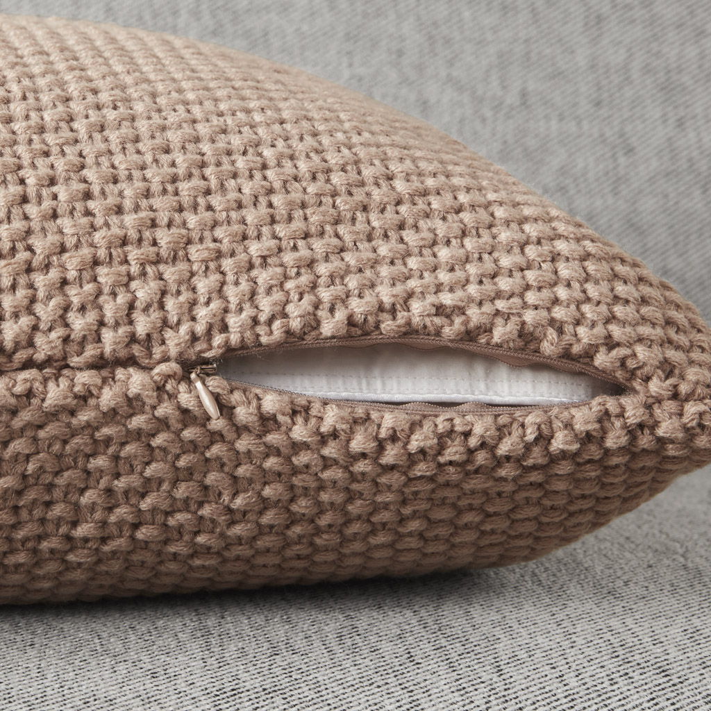 Bree Knit - Oblong Pillow Cover - Brown - Image 4