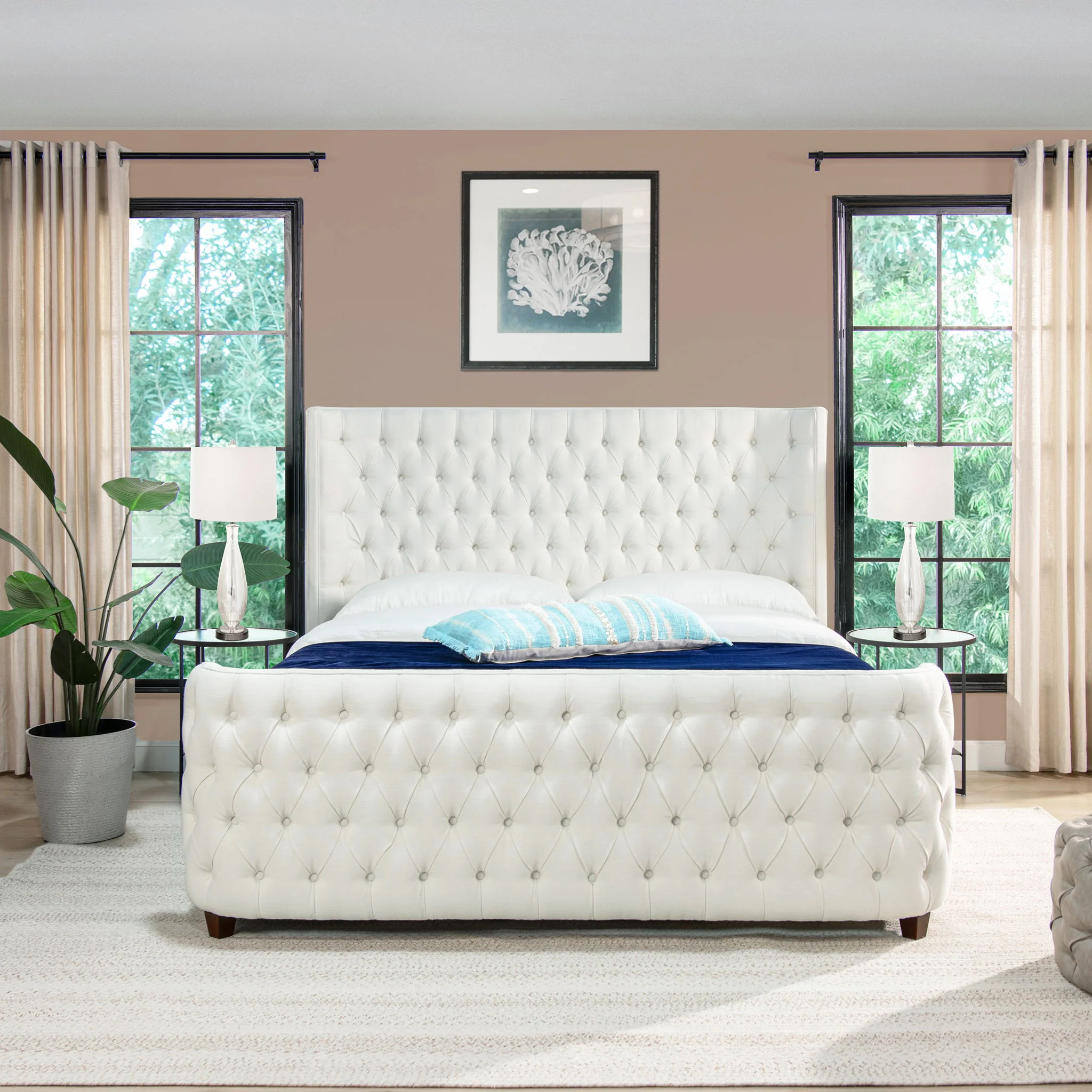 Brooklyn - Tufted Panel Bed Headboard And Footboard Set - Image 7
