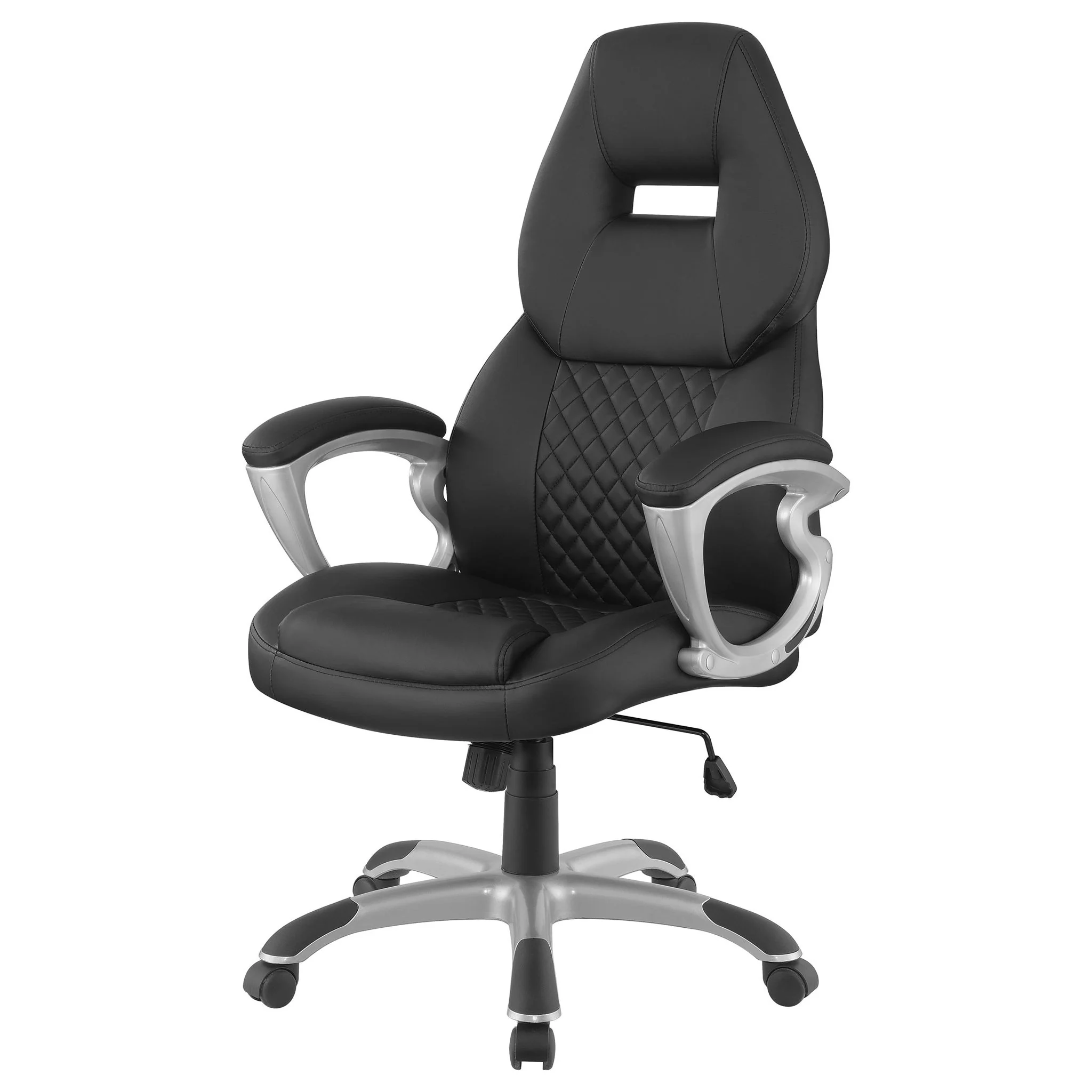 Bruce - Upholstered Adjustable Home Office Chair With Ergonomic Support And Smooth Swivel Function - Black - Image 2
