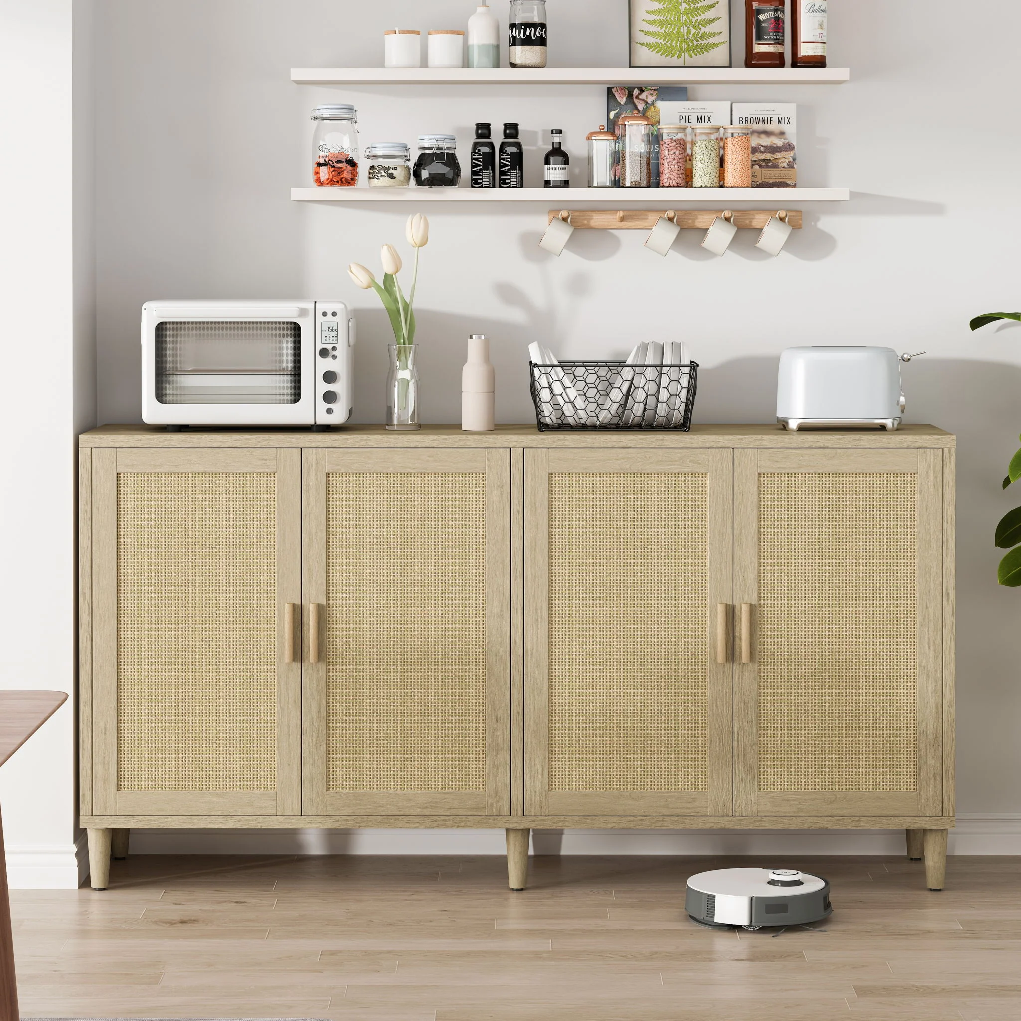 Buffet Cabinet With Adjustable Shelves For Kitchen - Image 5