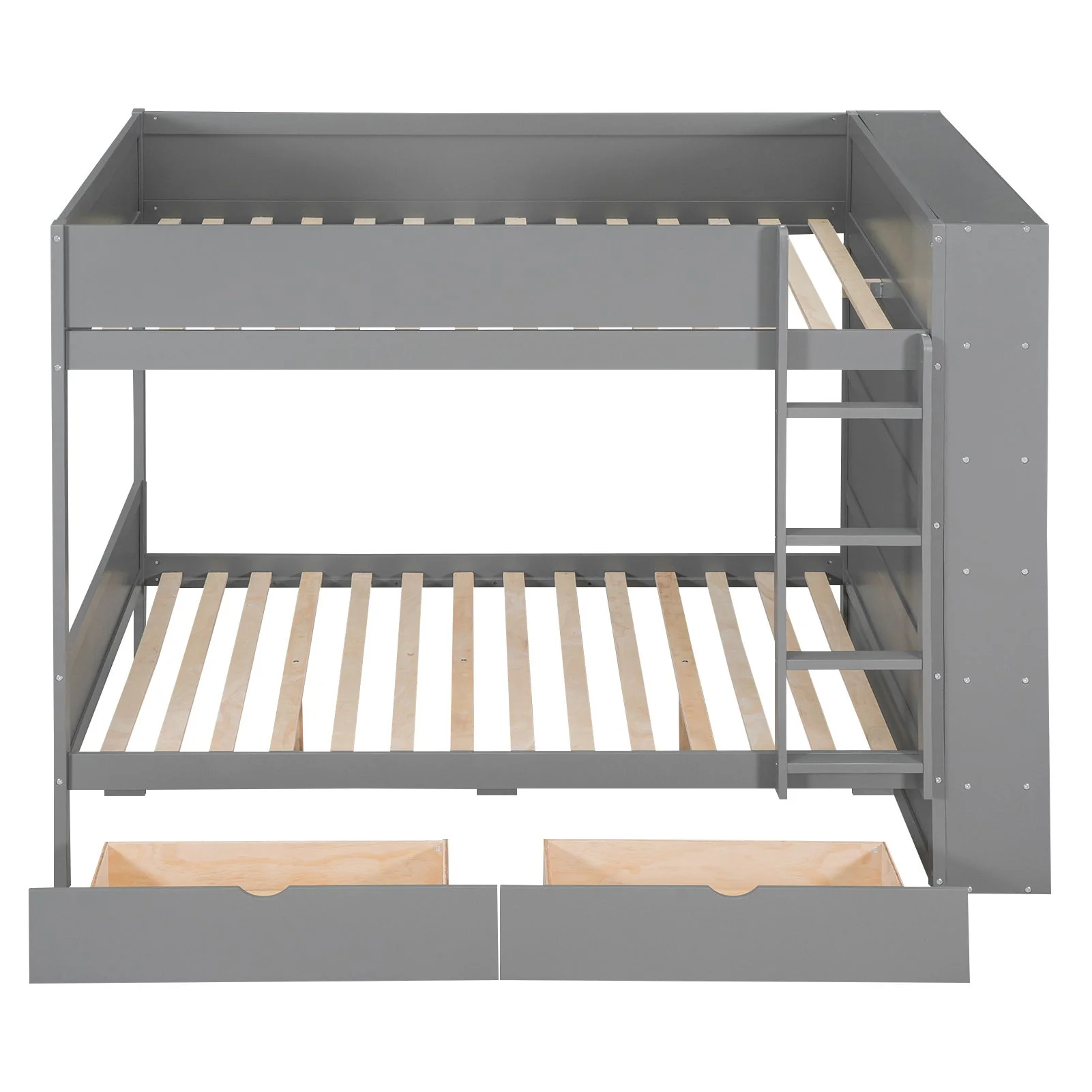 Bunk Bed With 2 Drawers And Multi Layer Cabinet - Image 4