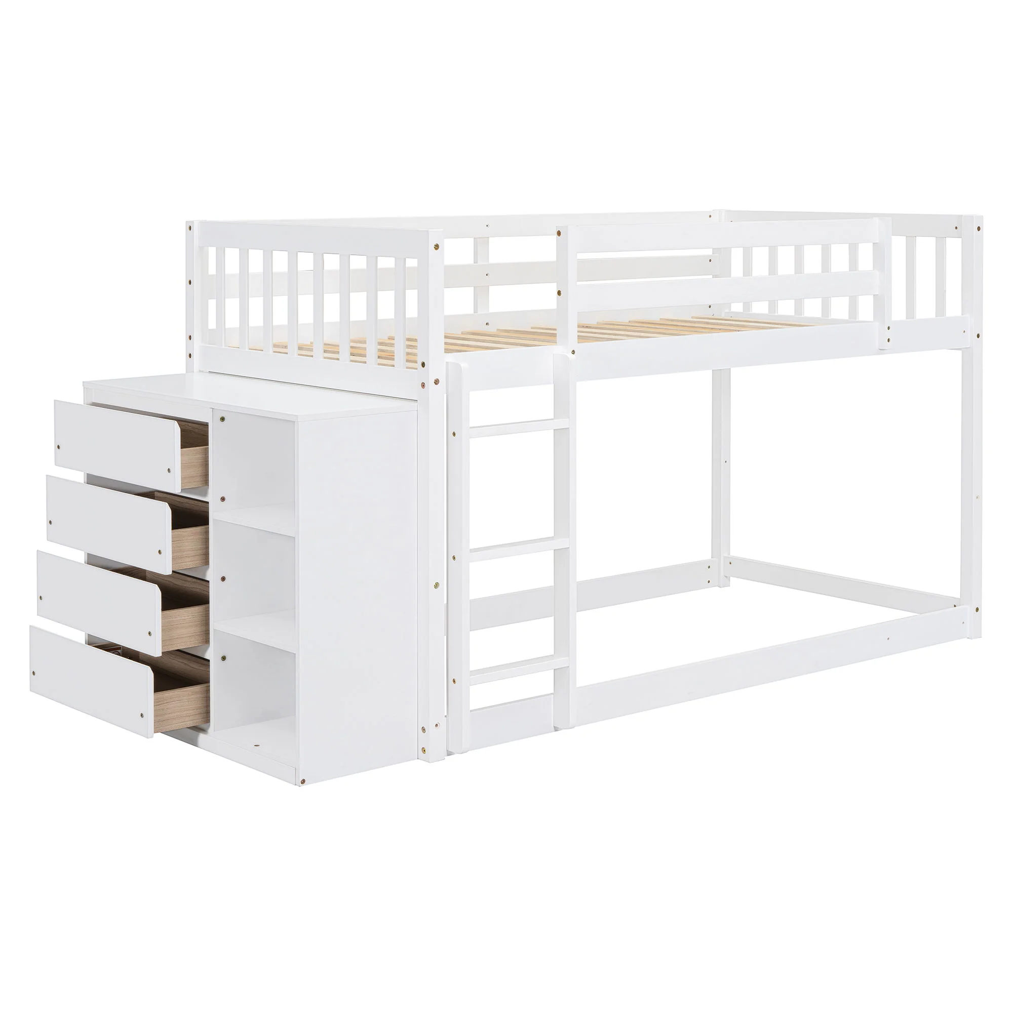 Bunk Bed With 4 Drawers And 3 Shelves - Image 2
