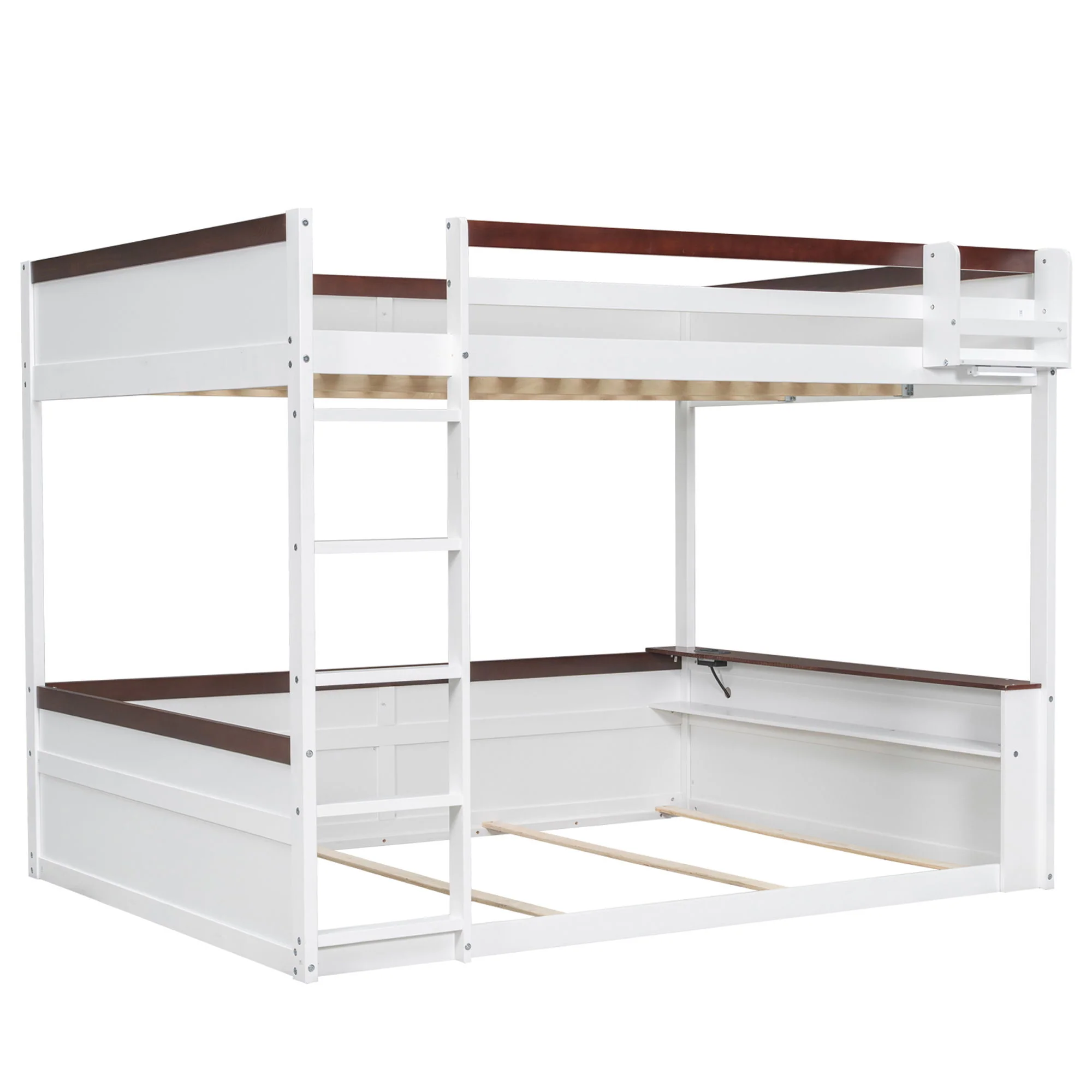 Bunk Bed With Built In Shelves, Storage Box, LED Light And USB Charging Station - Image 2