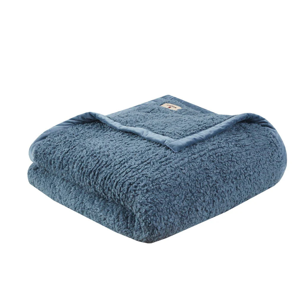 Burlington - Twin Berber Blanket - Blue - Image 4