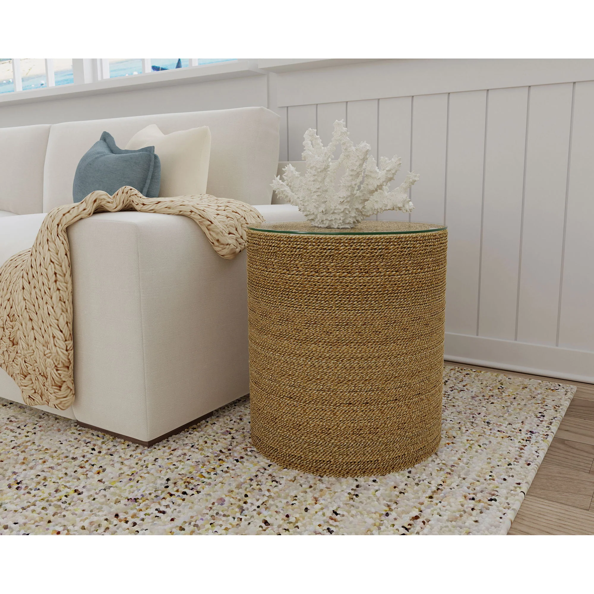 Burma - Round Side Table - Light Brown - Image 4