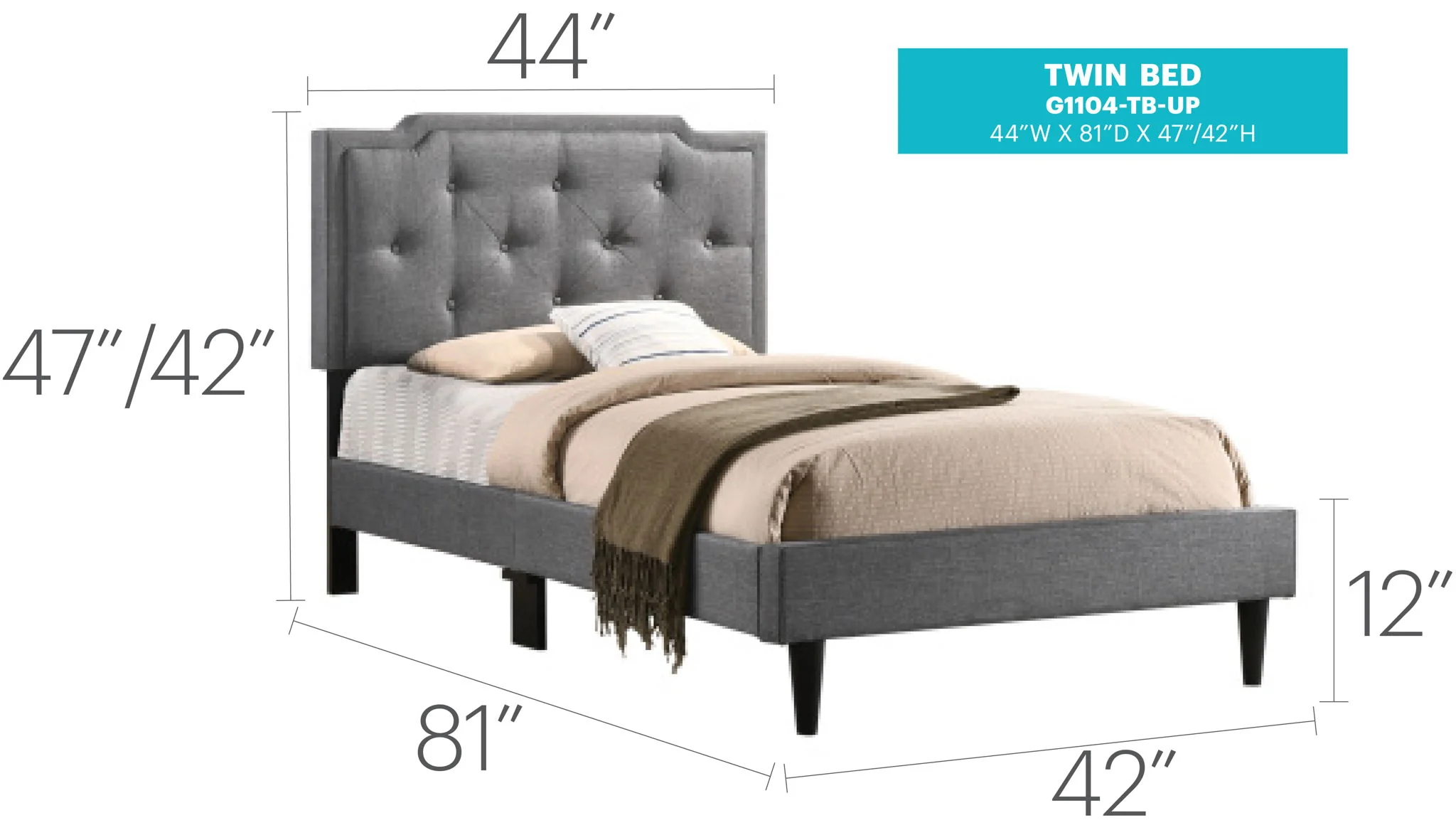 Button Tufted Bed Charming For Cozy Spaces - Image 59