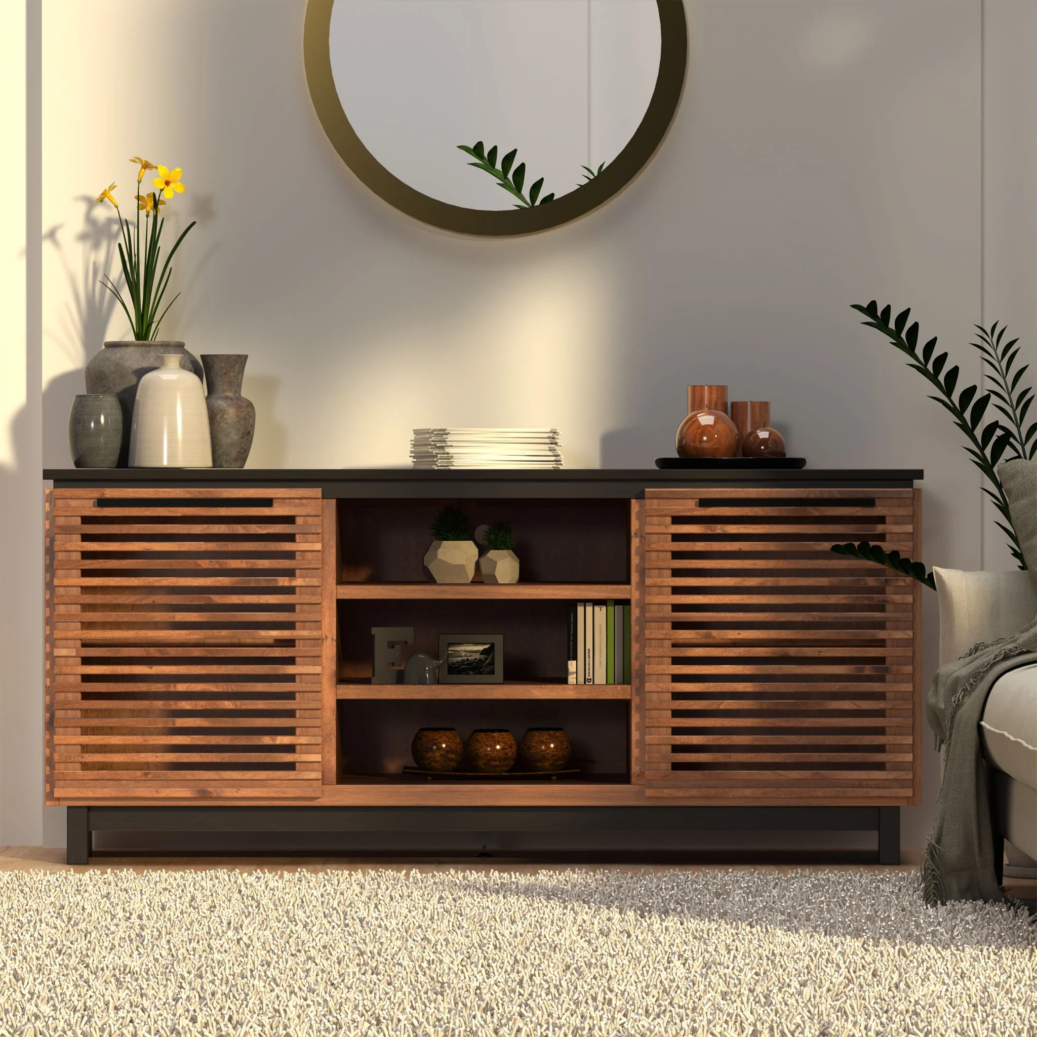 Cable Management TV Stand Console - Image 2