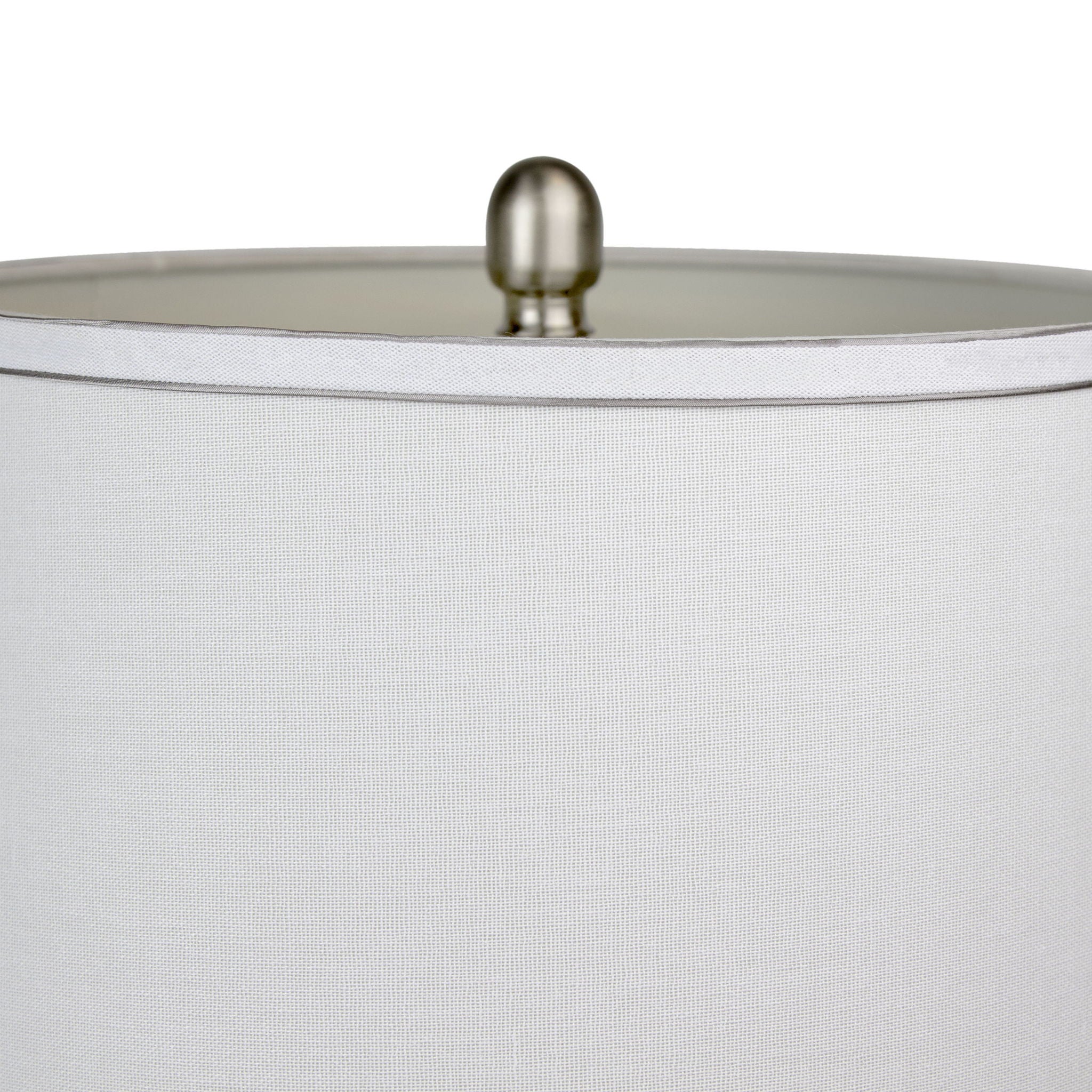 Cairo - Contemporary Table Lamp (Set of 2) - Nickel / White / Silver Trim - Image 4