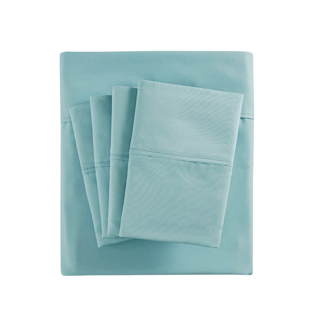 California King 800 Thread Count Sheet Set - Aqua - Image 4