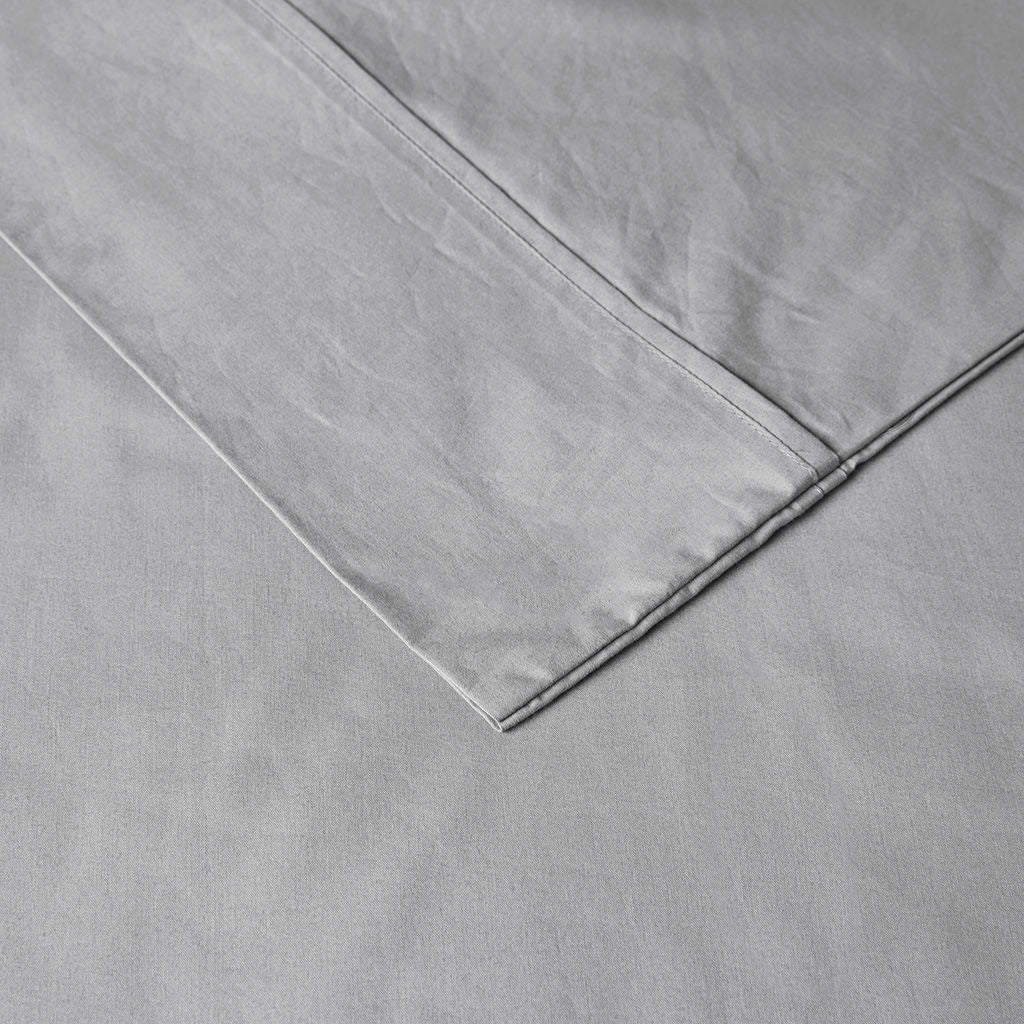 California King Peached Percale Sheet Set - Gray - Image 3