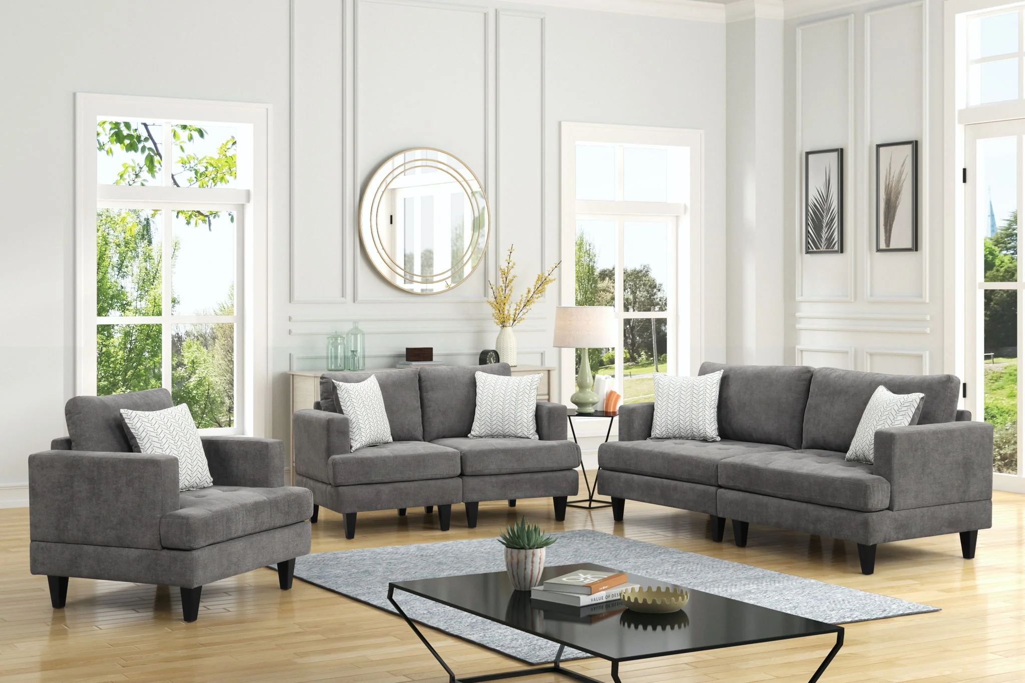 Callaway - Comfort Living Room Set With Throw Pillows - Image 2