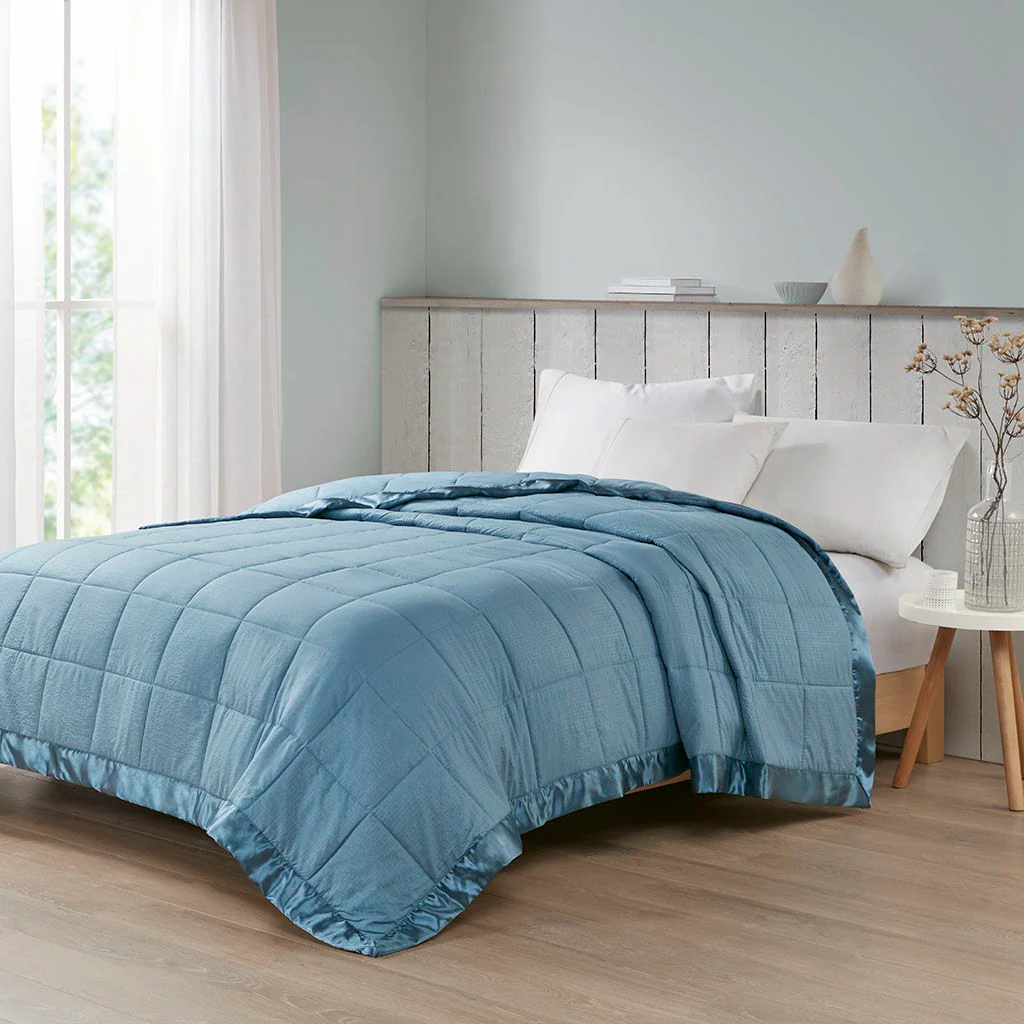 Cambria Premium Oversized Hypoallergenic Down Alternative Blanket With 3M Moisture Treatment - Slate Blue