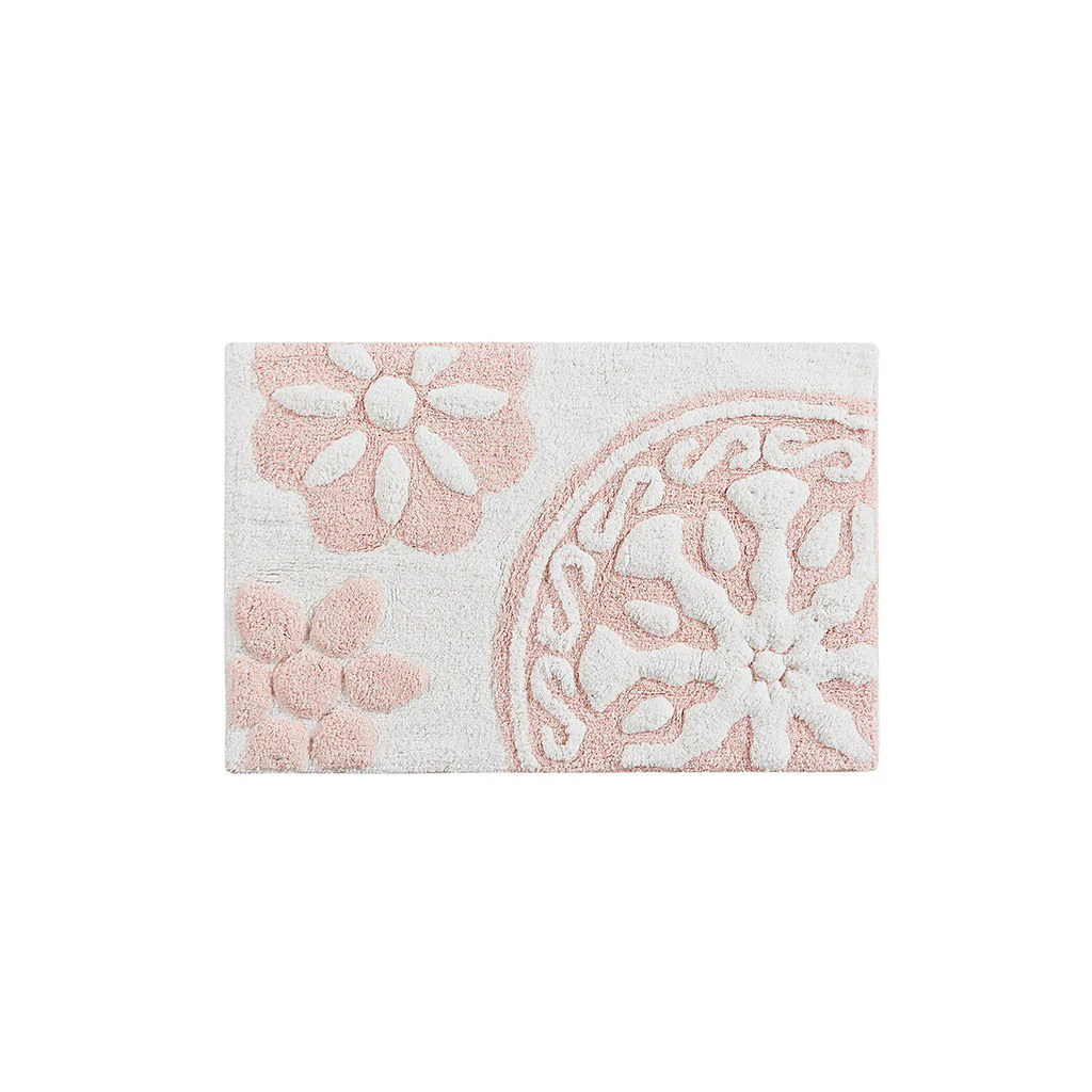Casablanca - 25" Medallion Tufted Rug - Pink - Image 3