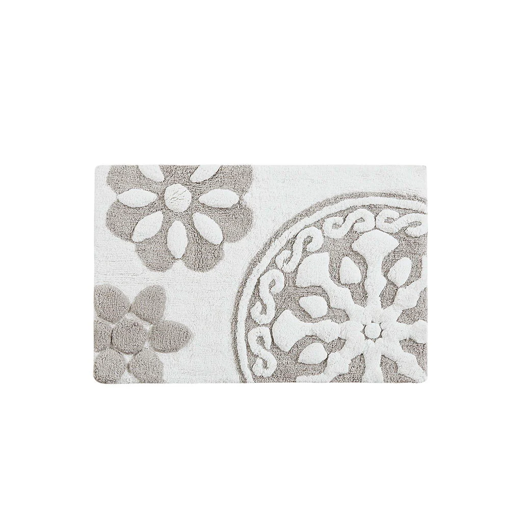 Casablanca - 20" x 30" Medallion Tufted Rug - Taupe - Image 3