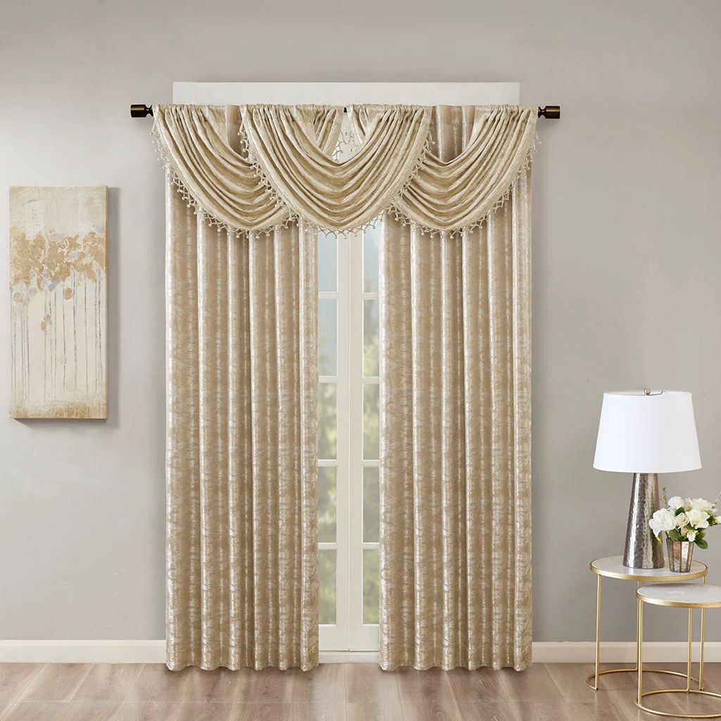 Cassius - Glam Lined Total Blackout Window Panel - Gold - Image 4