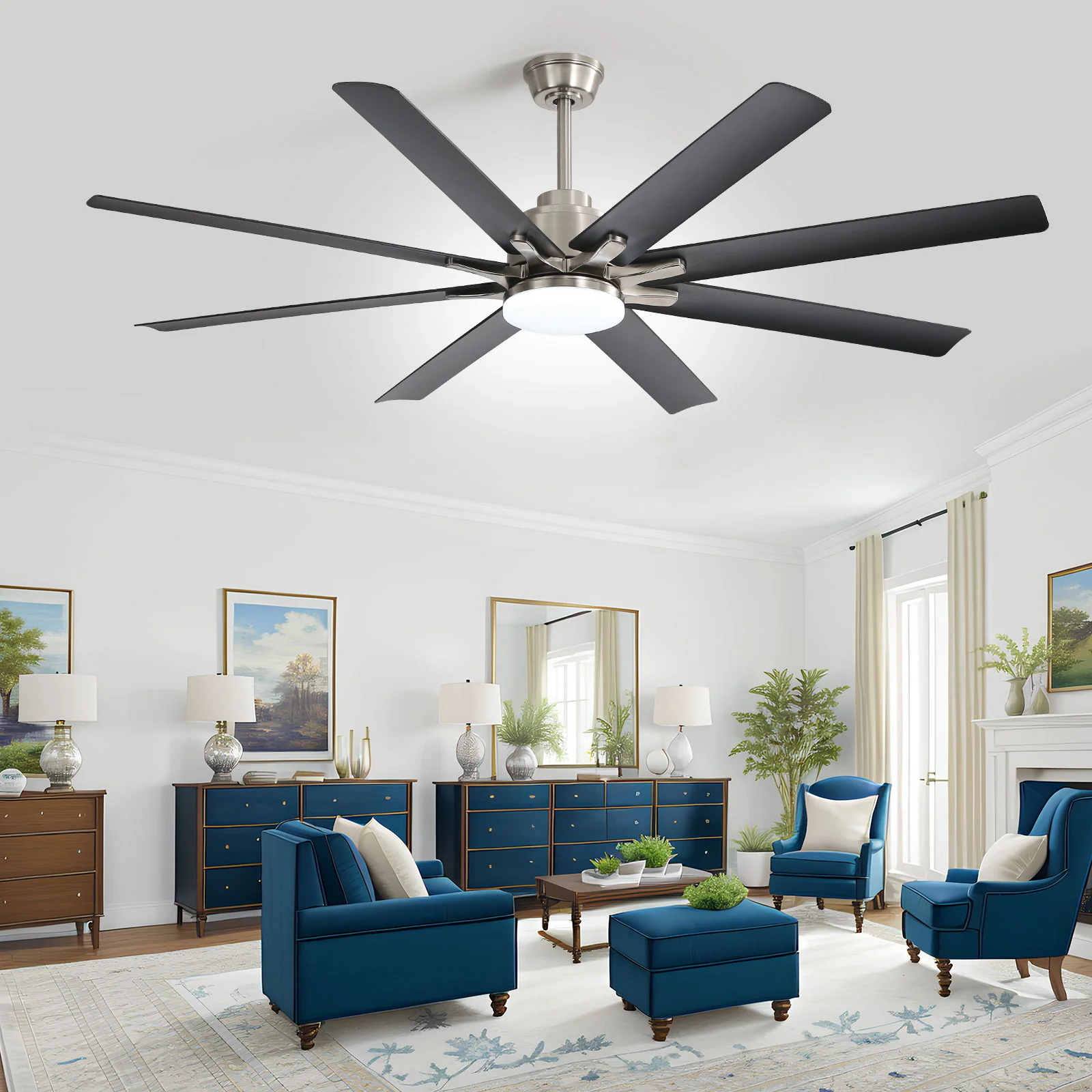 Ceiling Fan With Dimmable LED Light, 8 Blades, Reversible DC Motor, Remote Control - Image 5