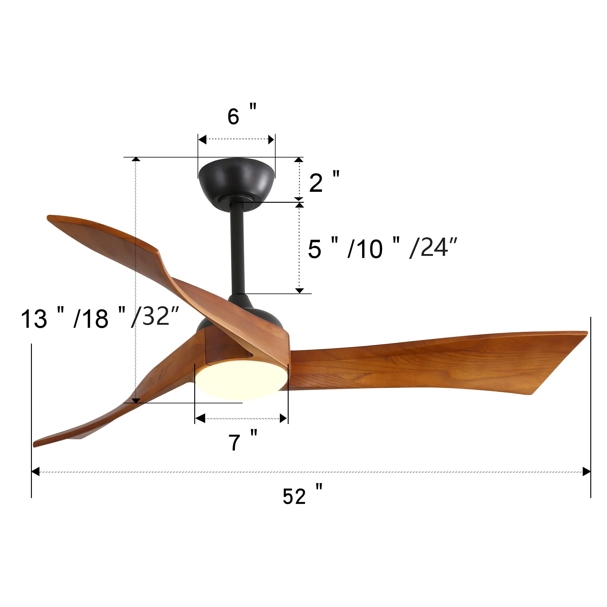 Ceiling Fan With Reversible DС Motor - Black - Image 4