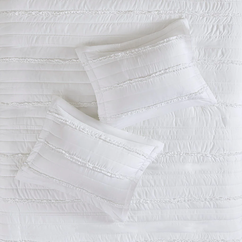 Celeste - 4 Piece 2-in-1 Duvet Set - White - Image 3
