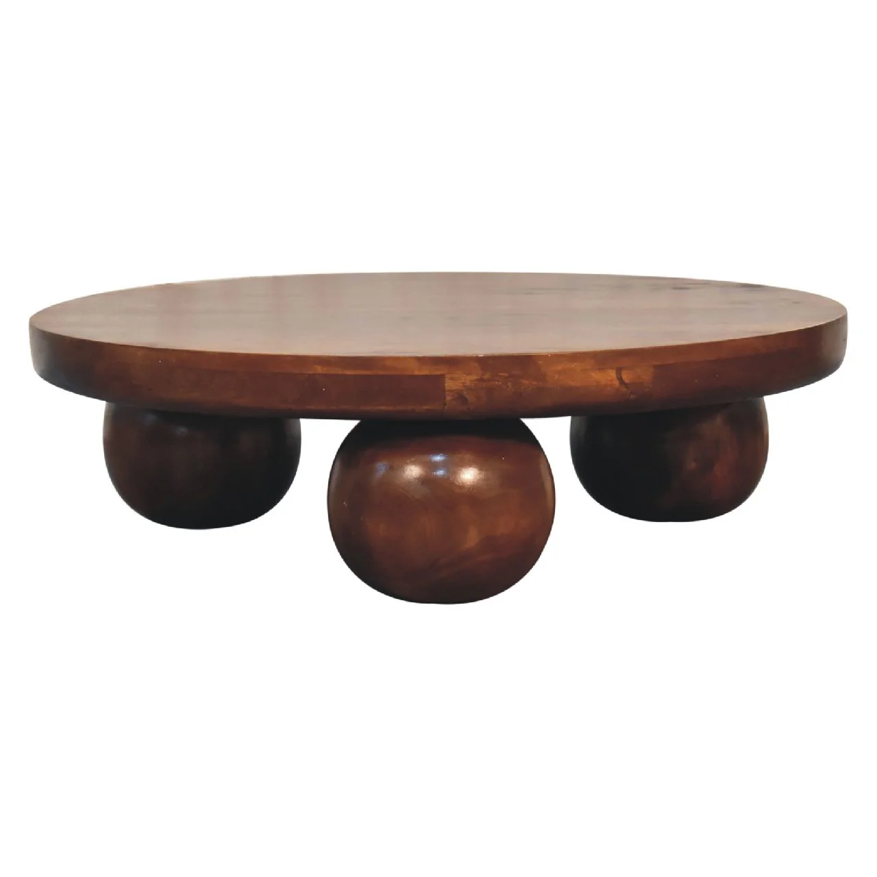 Central Ball Table - Chestnut - Image 4
