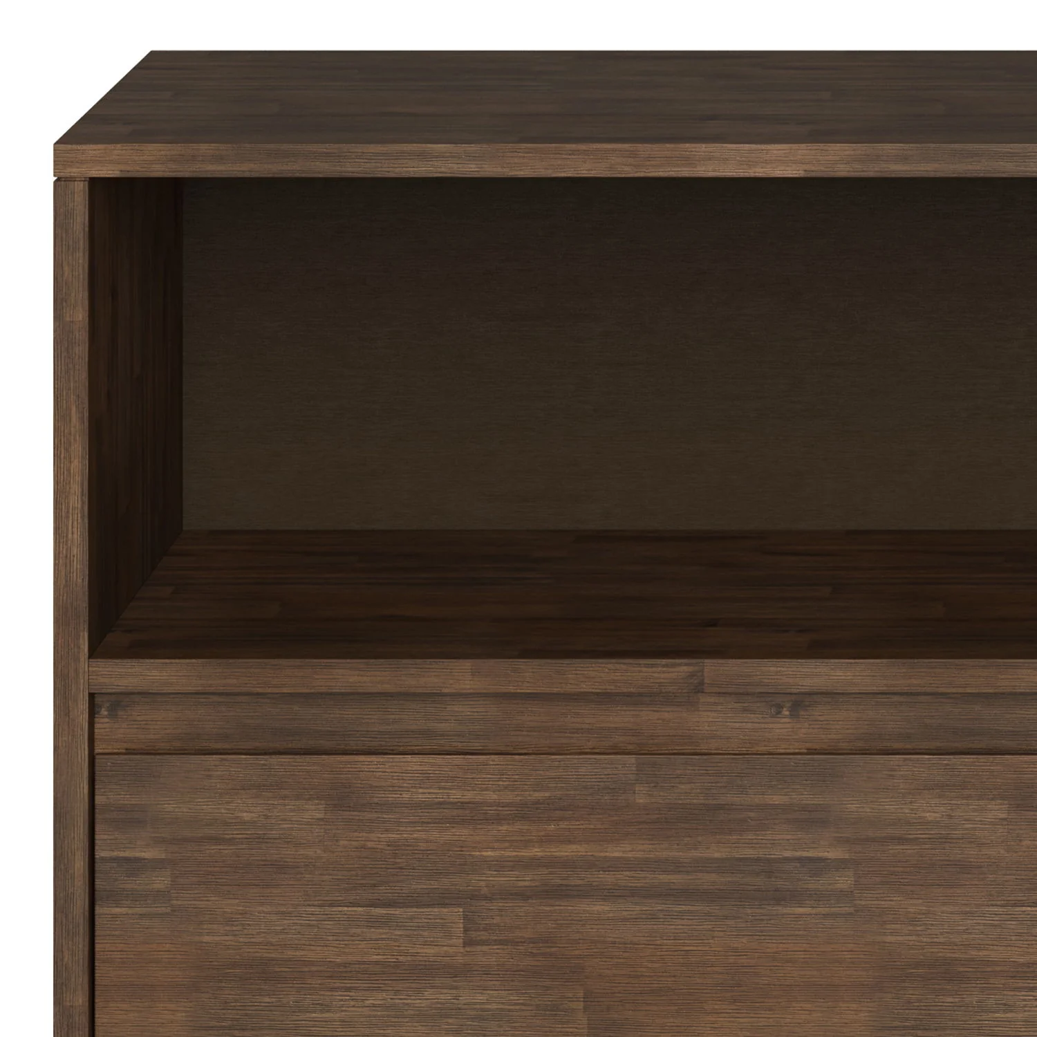 Chase - Low Bookcase - Rustic Natural Aged Brown - Image 2