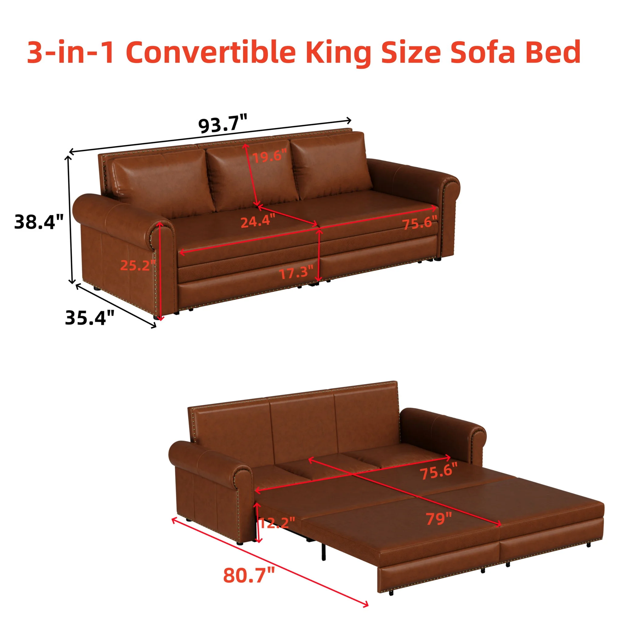 Chesterfield Sofa & Pull Out Bed - Image 16