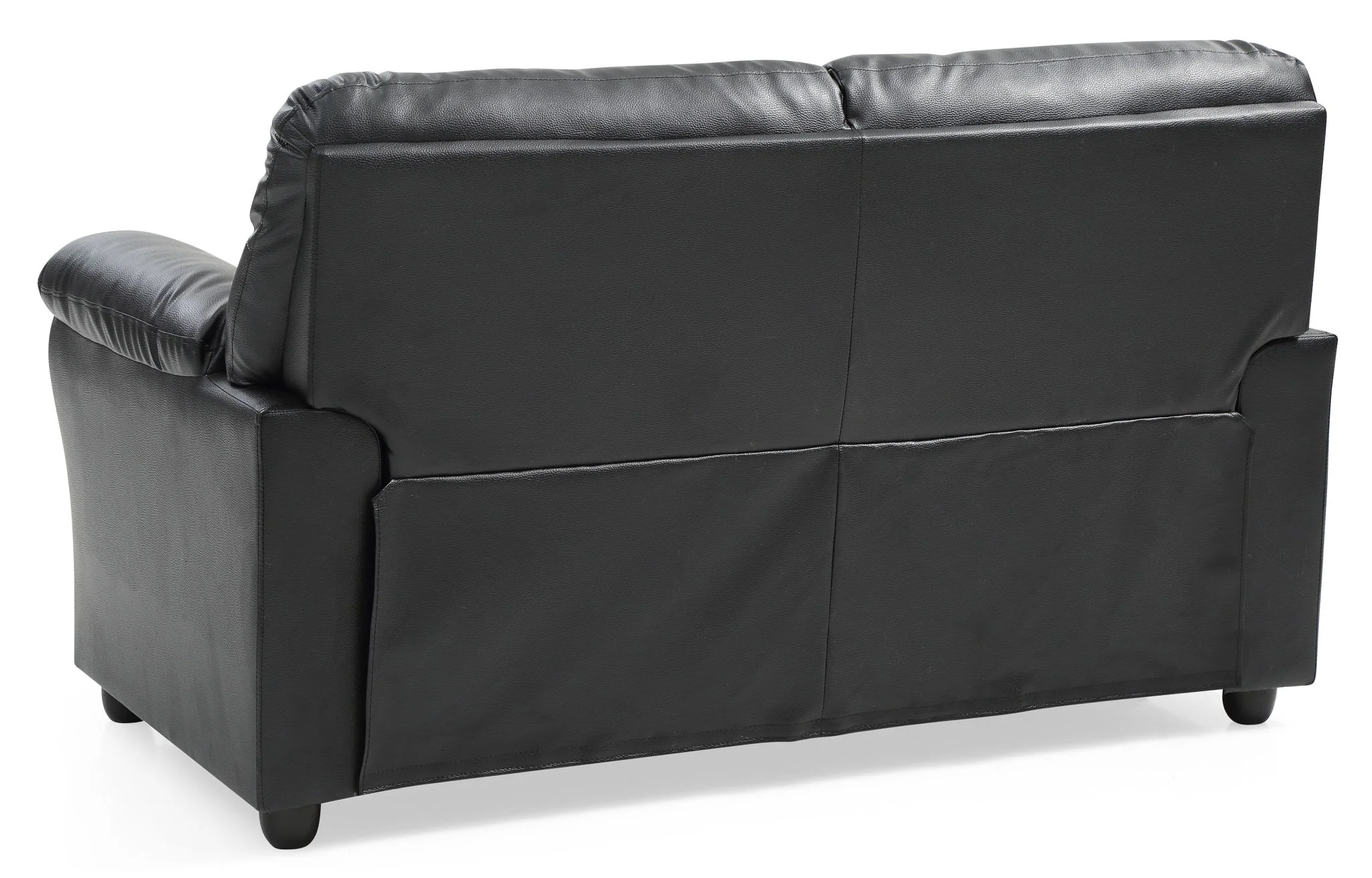 Padded Love Seat For Modern Living - Black - Image 3