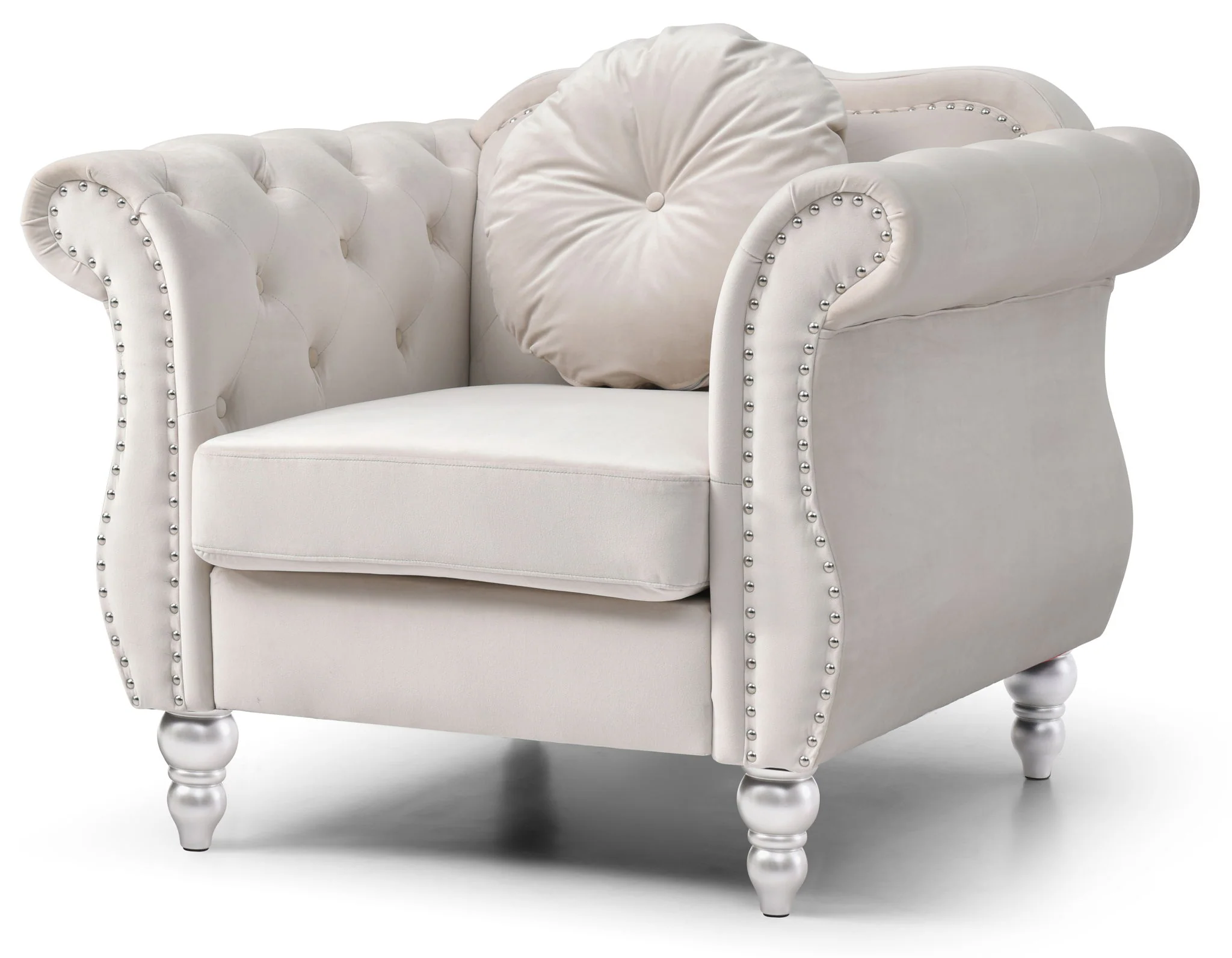 Chic Transitional Flared Arm Chair - Image 11