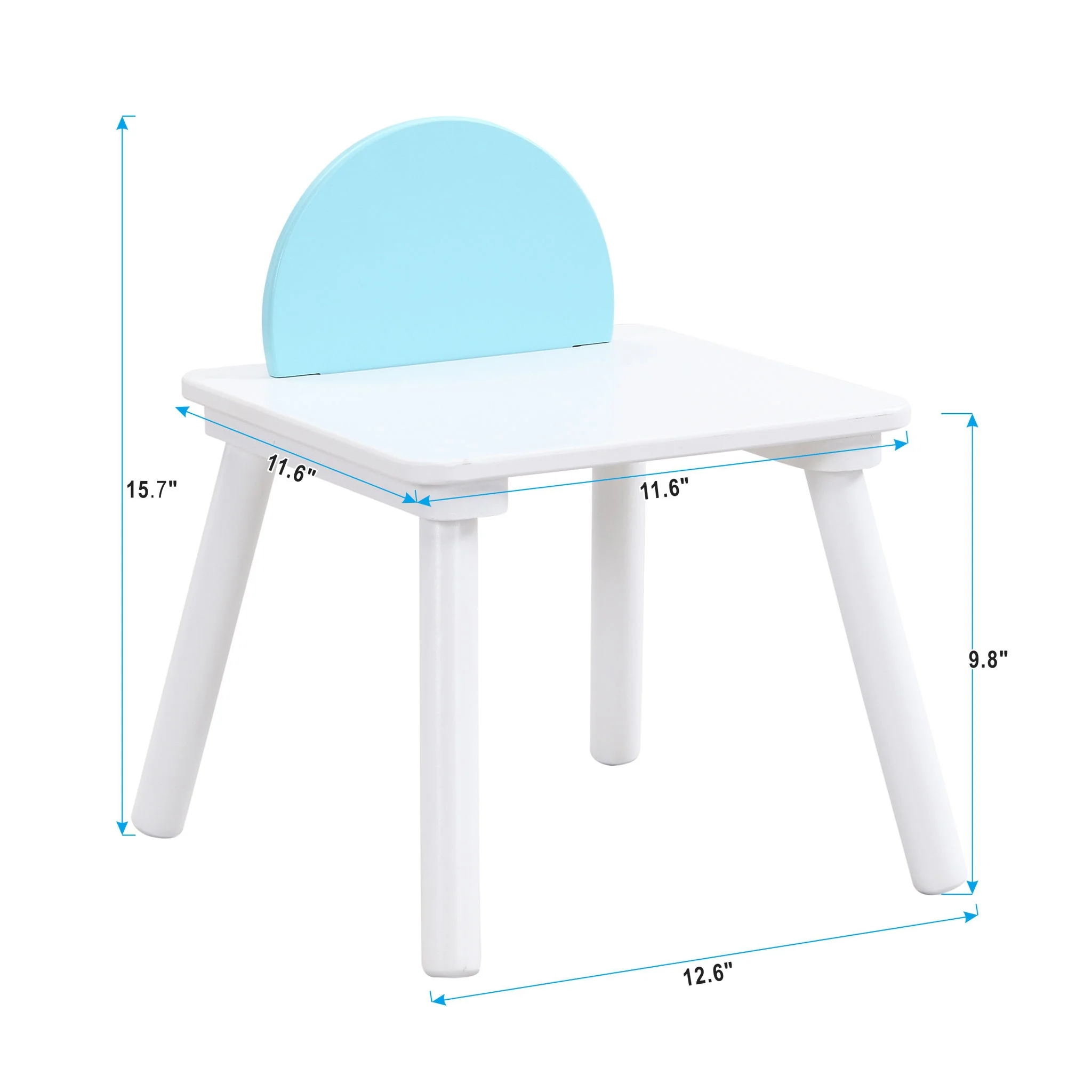 Children's Panel Table With 4 Chairs - White - Image 3