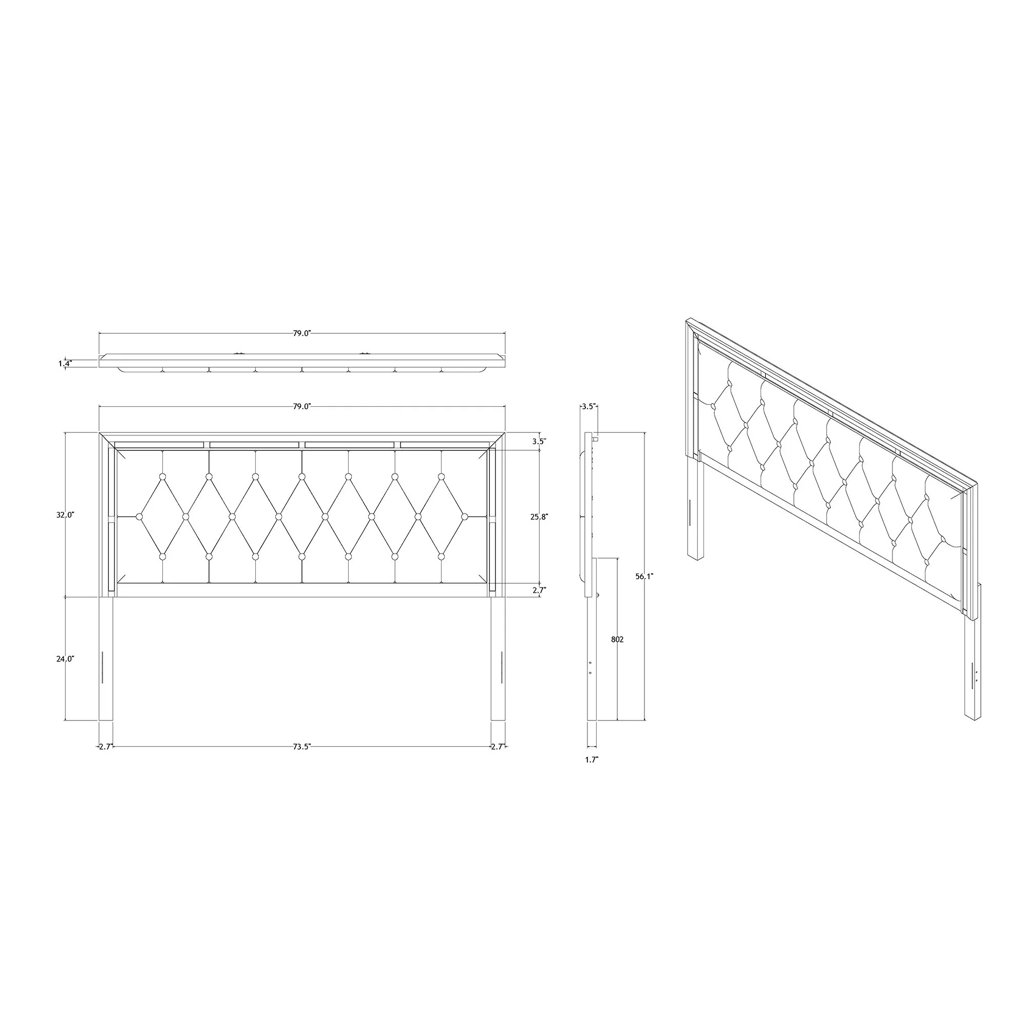 Chloe - Elegant Design Bed - Image 4