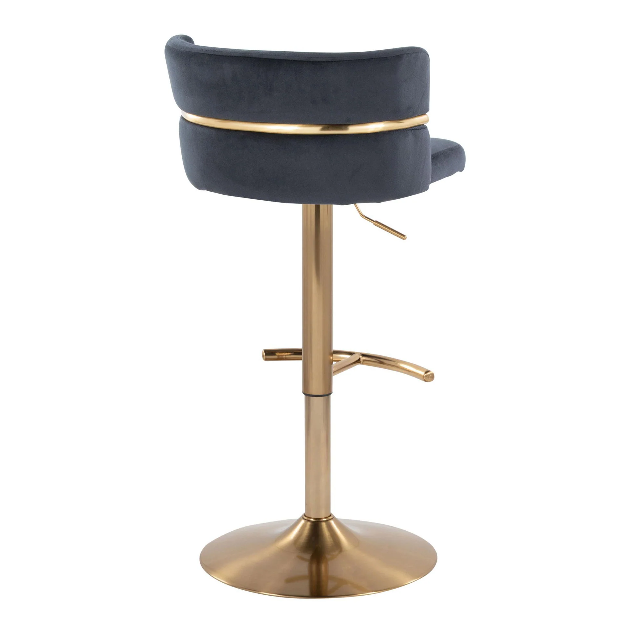 Cinch - Glam / Art Deco Adjustable Barstool With Swivel With Rounded T Footrest (Set of 2) - Image 8