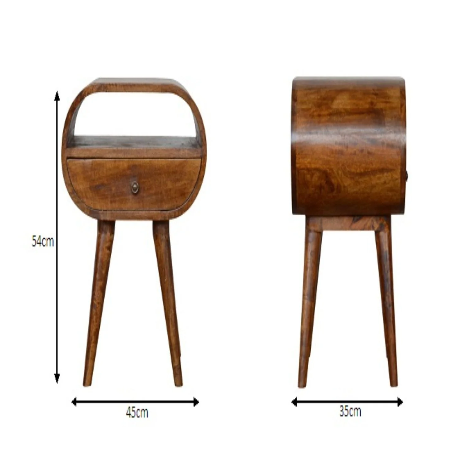 Circular Open Bedside Nightstand - Image 9