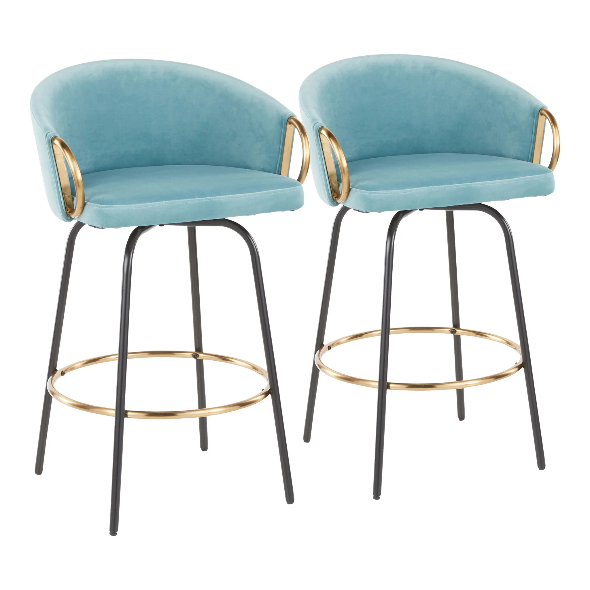 Claire - Contemporary / Glam Counter Stool (Set of 2) - Image 2