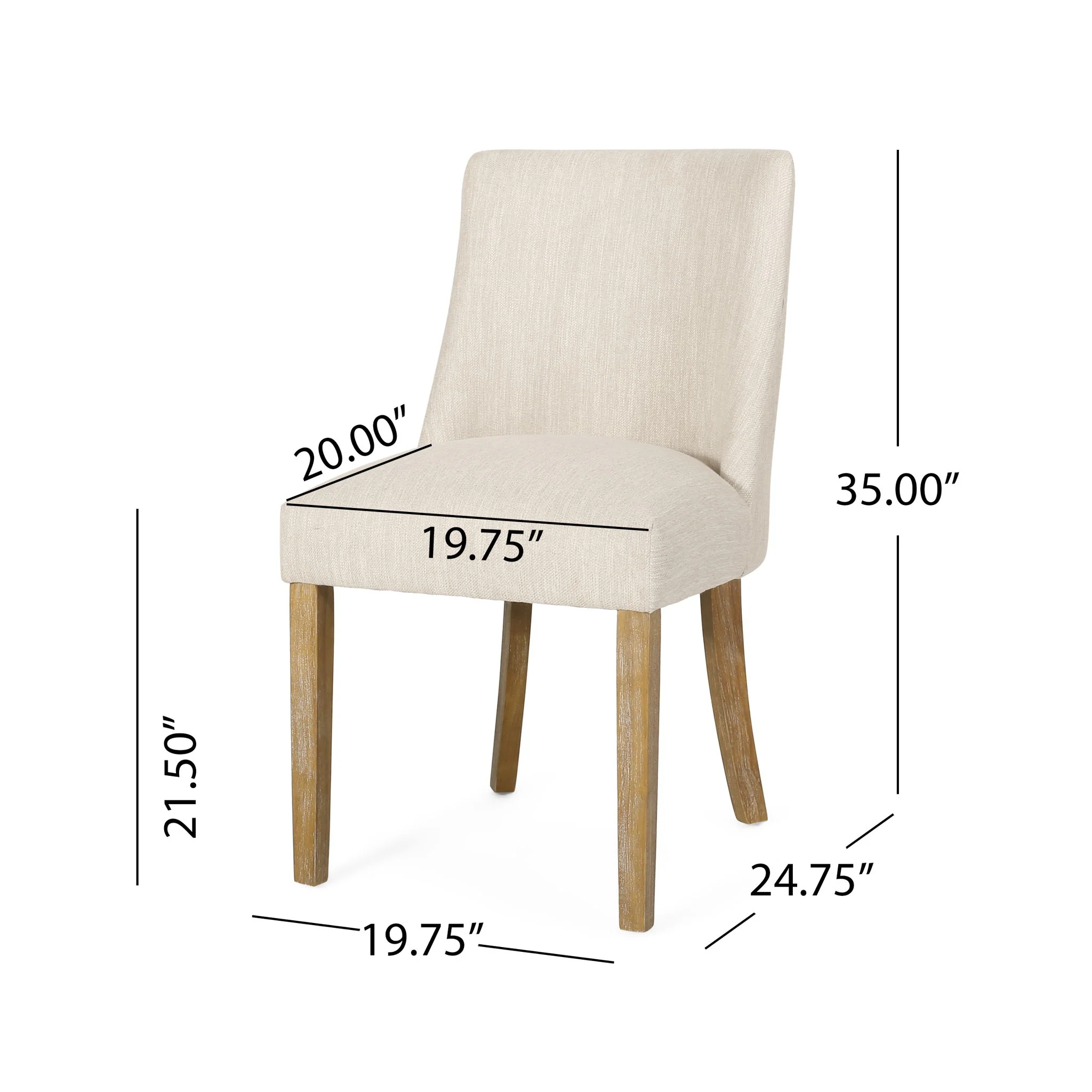 Classic Fabric Dining Chair - Image 4