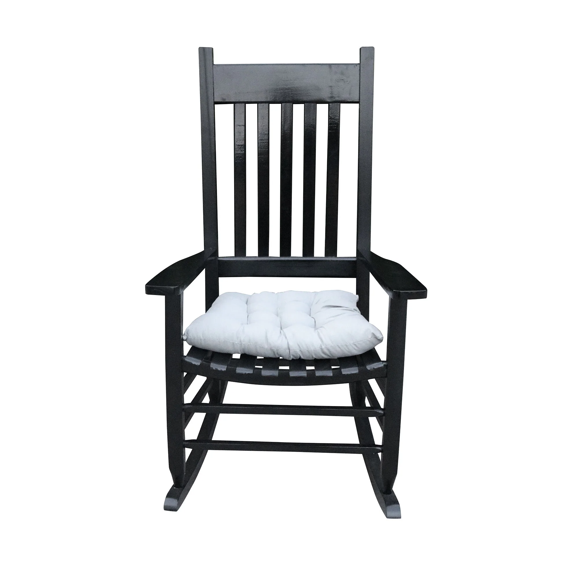 Classic Wooden Porch Rocker Chair Populus Wood Comfortable Design - Image 2