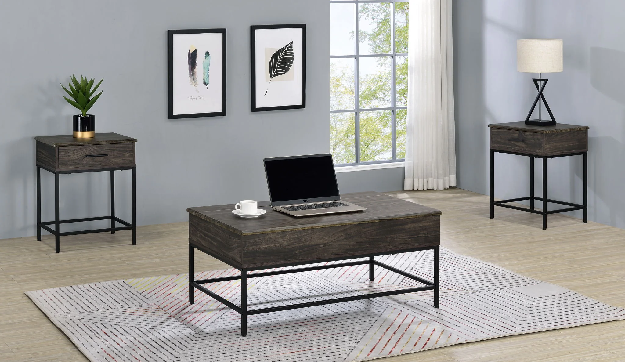 Cliff - Lift Top Coffee And End Table - Image 3