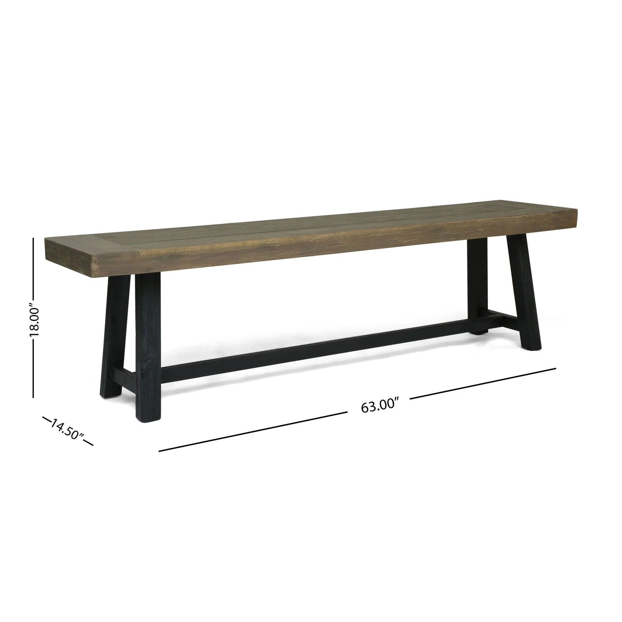 Cloud - Outdoor Bench With Acacia Wood Frame And Slat Panel Design - Image 12
