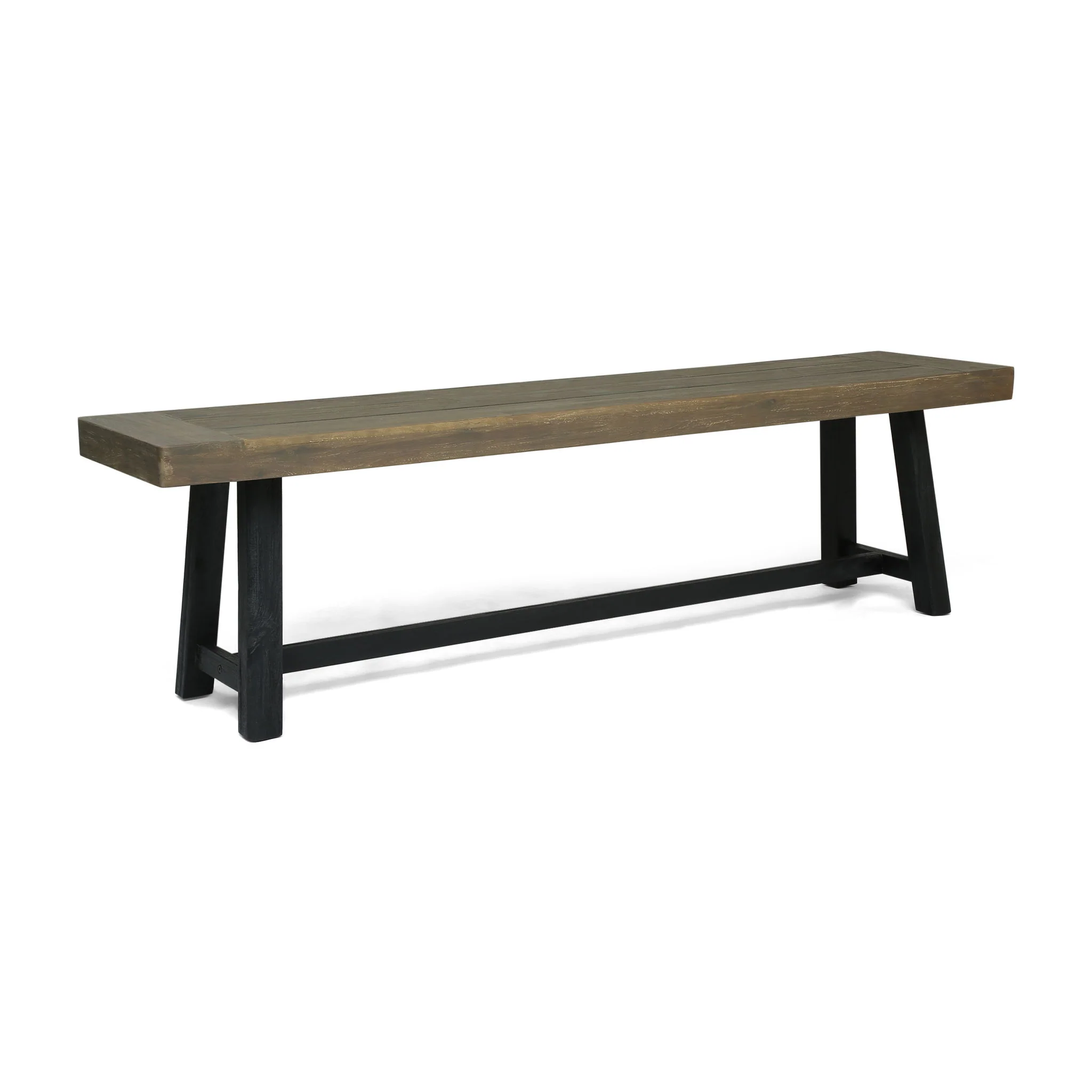 Cloud - Outdoor Bench With Acacia Wood Frame And Slat Panel Design - Image 3