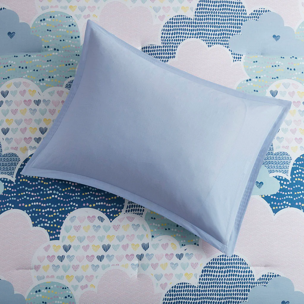 Cloud - Printed Comforter Set - Blue - Image 4