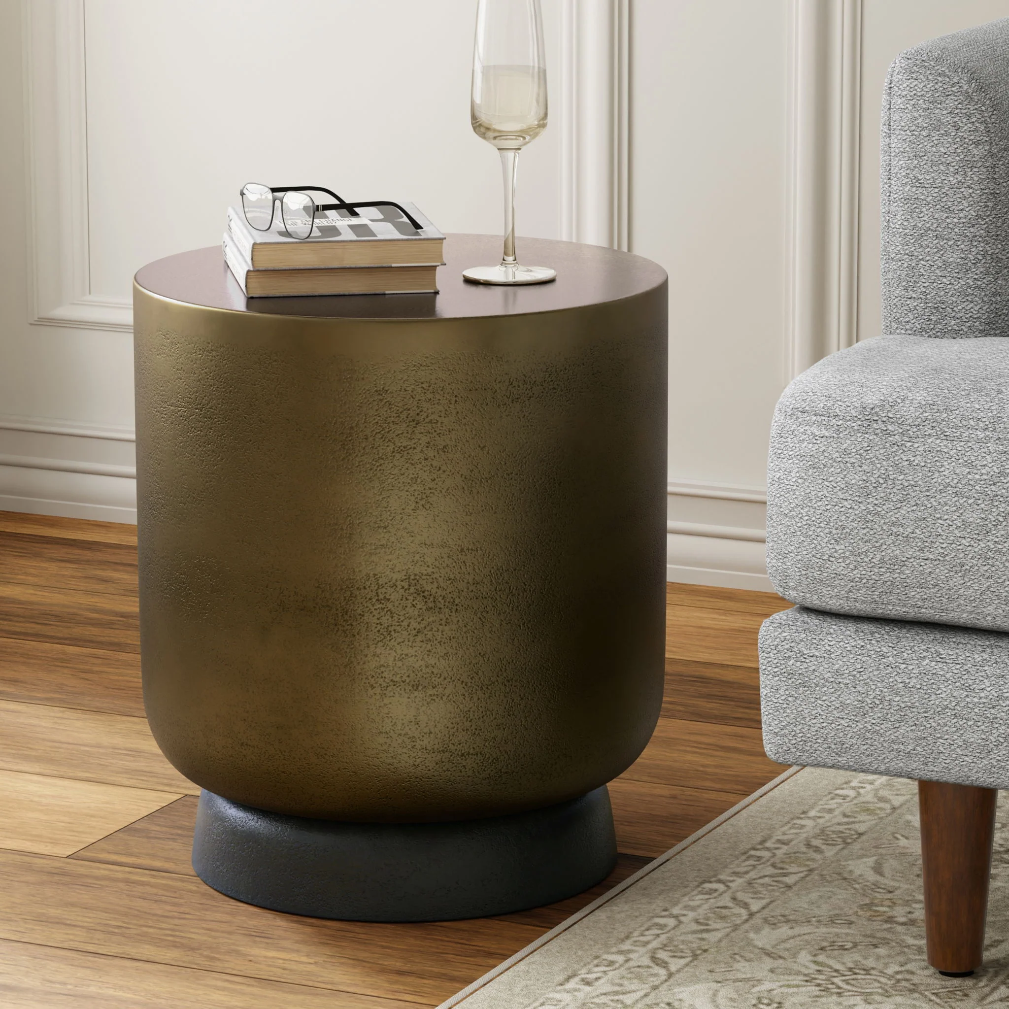 Cody - Cast Aluminum Side Table - Bronze - Image 4