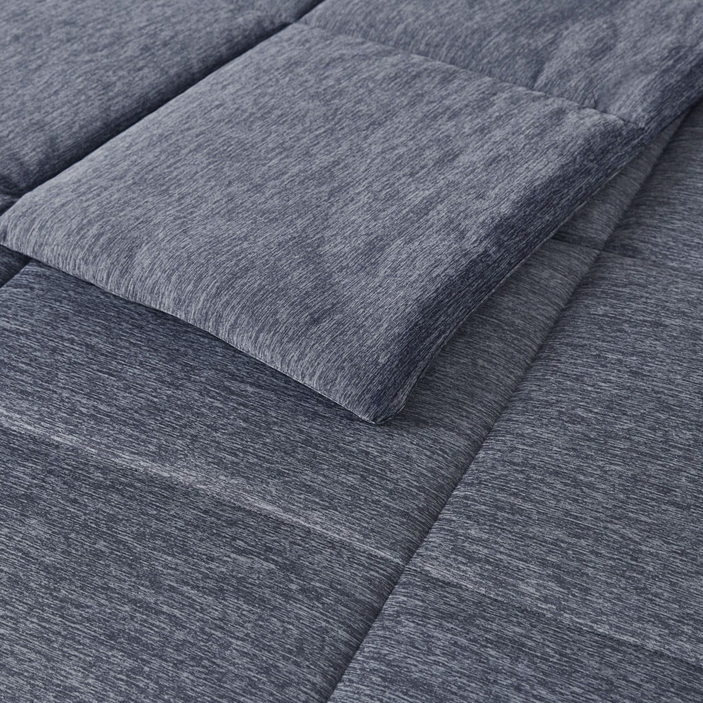 Comfort Cool Jersey Knit - Oversized Down Alternative Comforter - Navy - Image 2