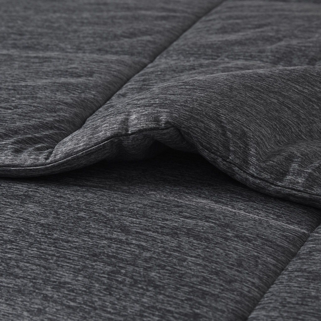 Comfort Cool Jersey Knit - Oversized Down Alternative King Comforter - Black - Image 2