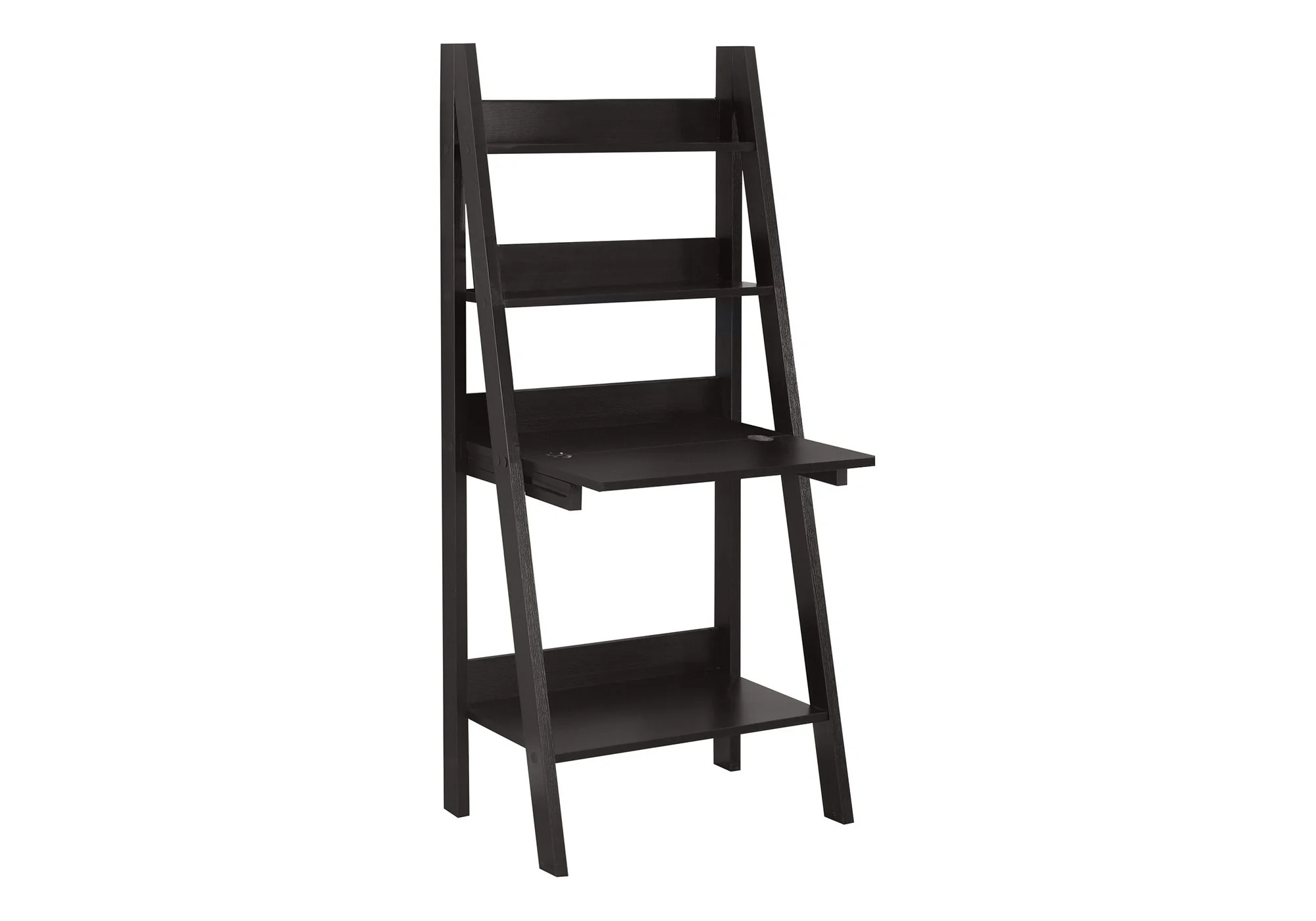Computer Desk For Home Office, Laptop, Leaning, Storage Shelves - Image 2