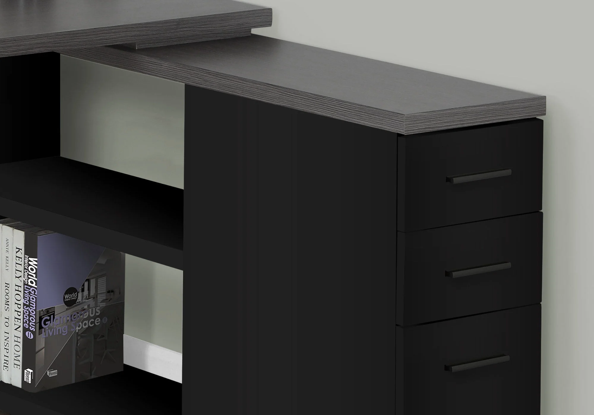 Computer Desk, Home Office, Corner, Left, Right Set - Up, Storage Drawers, L Shape, Laptop, And Contemporary & Modern - Image 7
