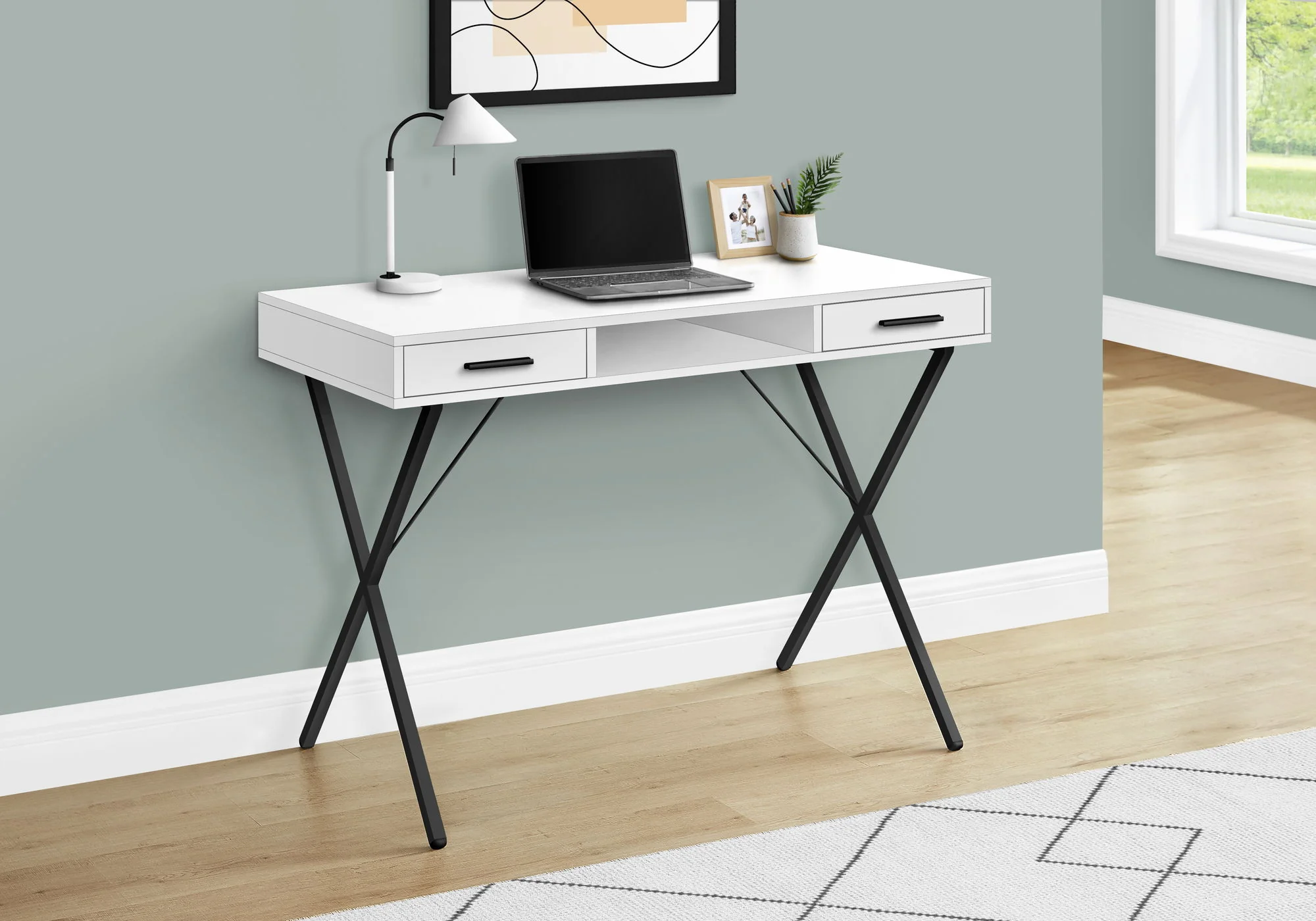 Computer Desk, Home Office, Laptop, Left / Right Set-Up, Storage Drawers, Work, Contemporary, Modern - Image 16