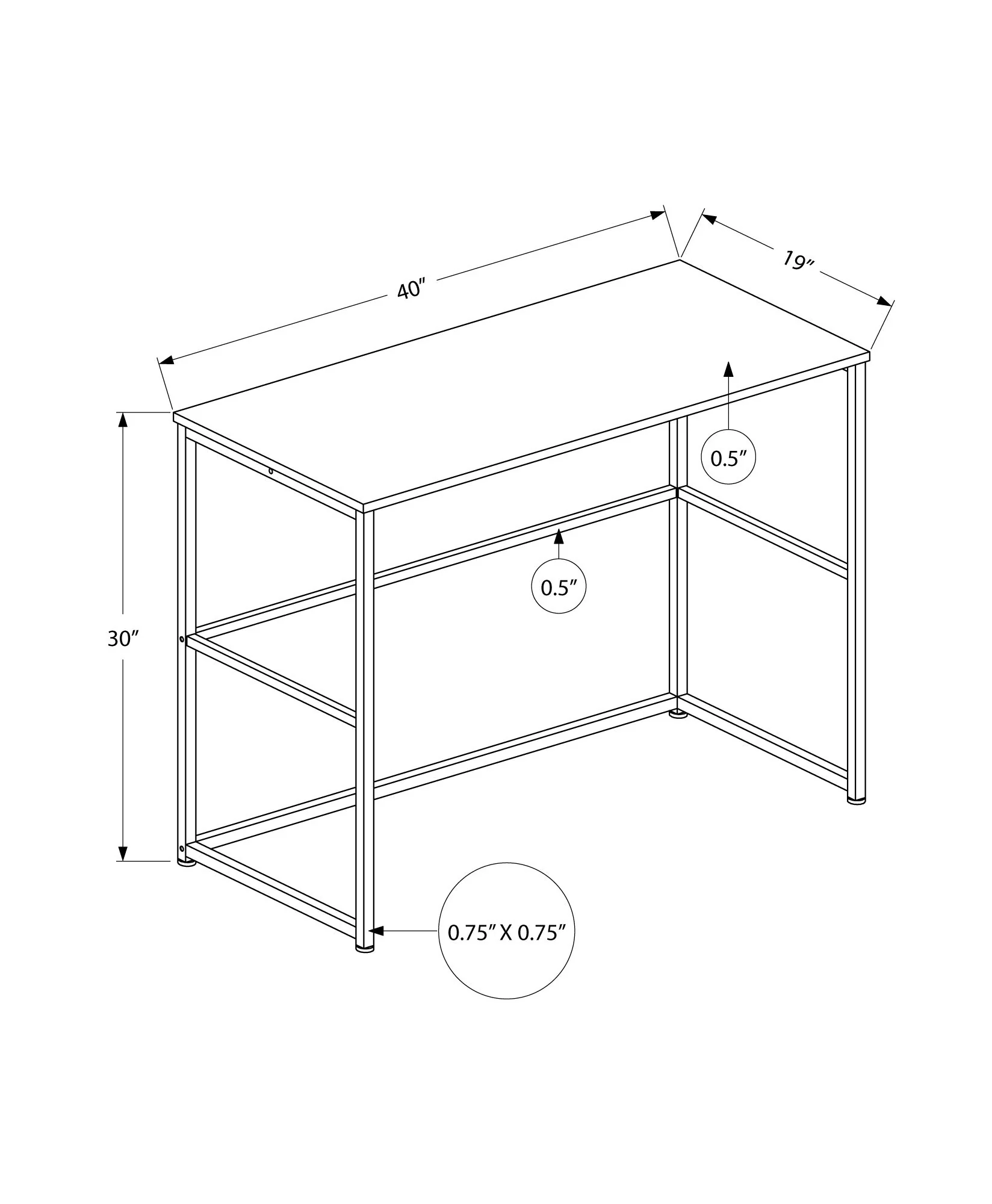 Computer Desk, Home Office, Laptop, Left & Right Set-Up, Storage Drawers, Work, Contemporary, Modern - Black - Image 2