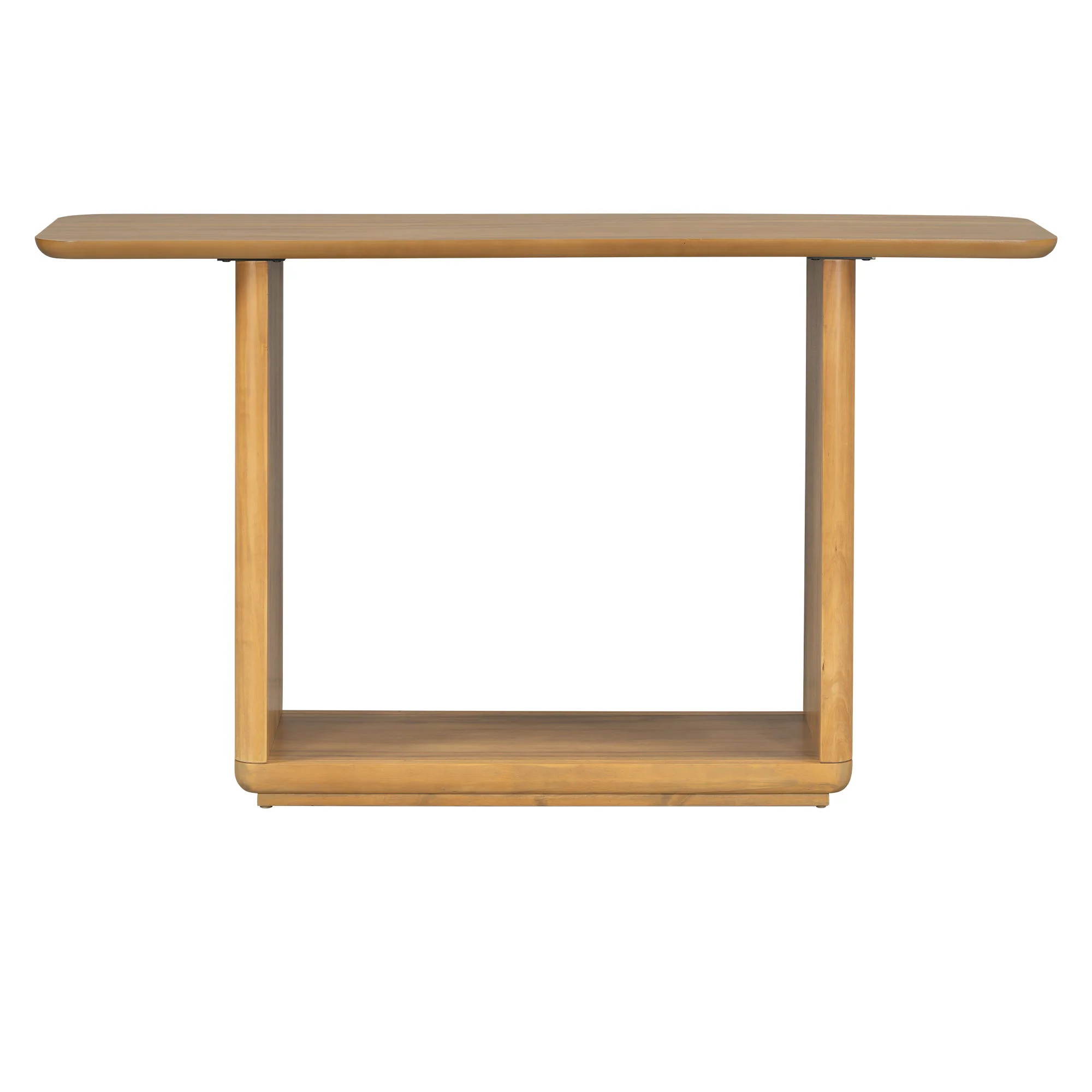 Console Table With Curved Corners And U Base Design - Image 2