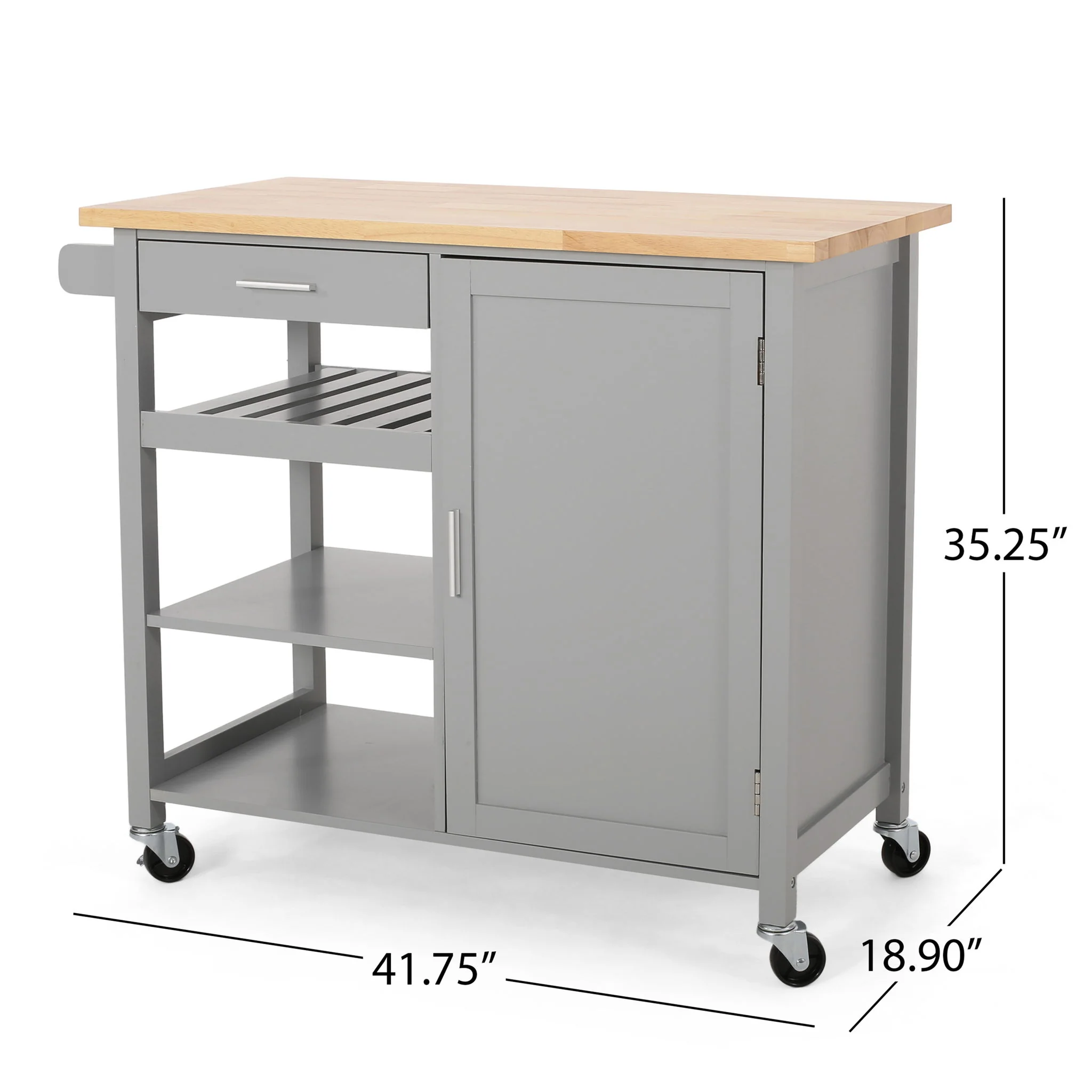 Contemporary Design Kitchen Cart With Wheels - Image 5